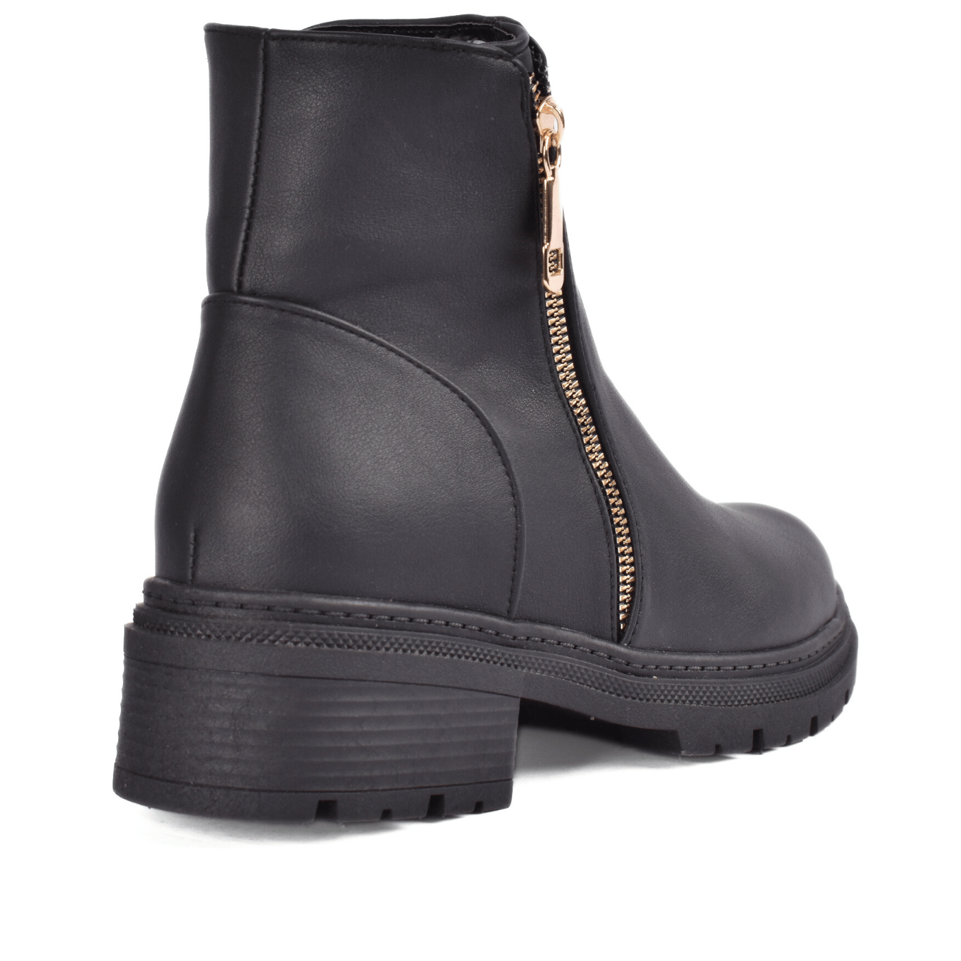Chunky Zipper Ankle Boots