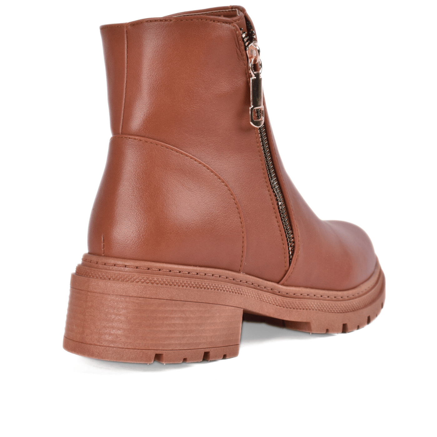 Chunky Zipper Ankle Boots