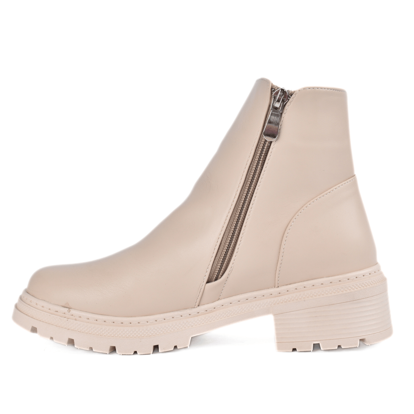 Chunky Zipper Ankle Boots