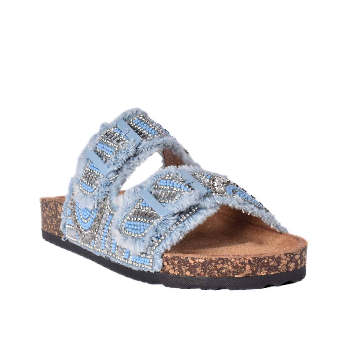 Velvet Chic Slippers Everyday Wear L.blue
