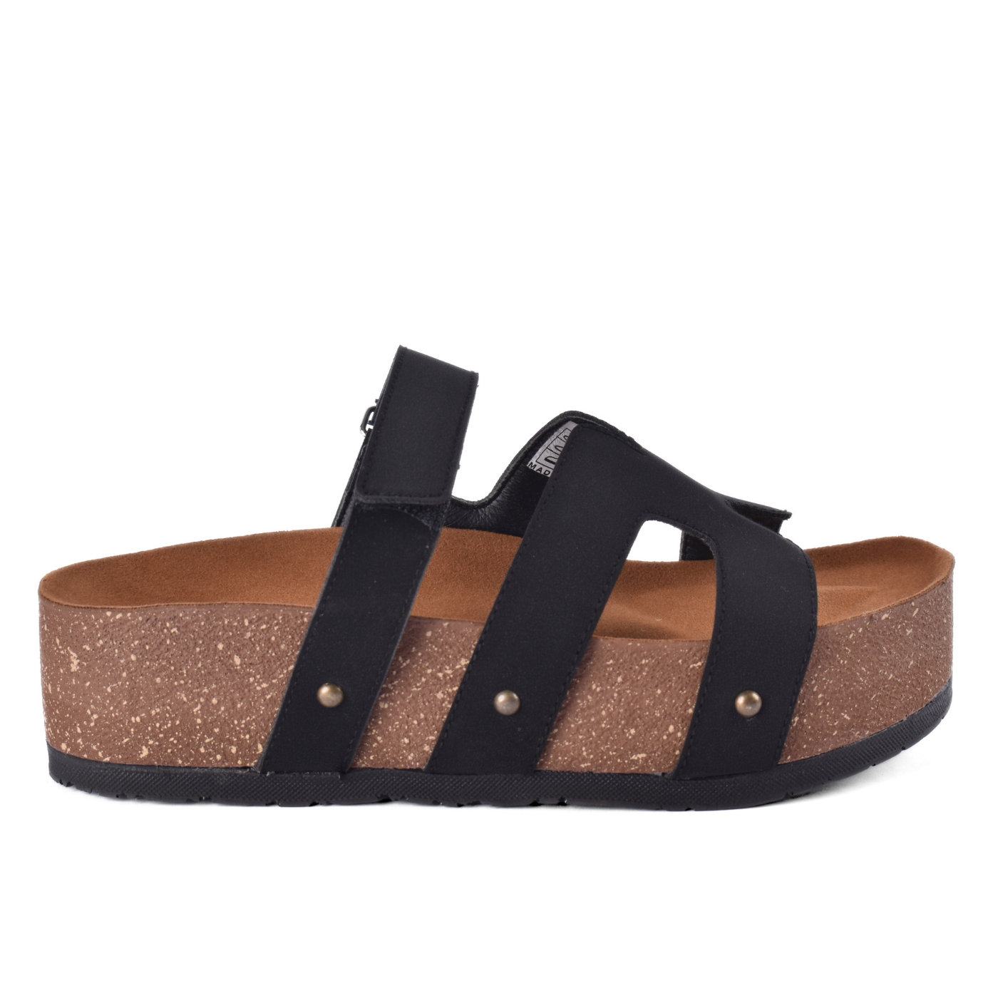 Comfort Cork Sole Triple Strap Slippers Melouk