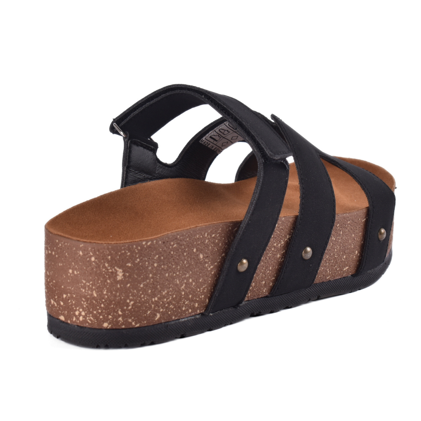 Comfort Cork Sole Triple Strap Slippers Melouk
