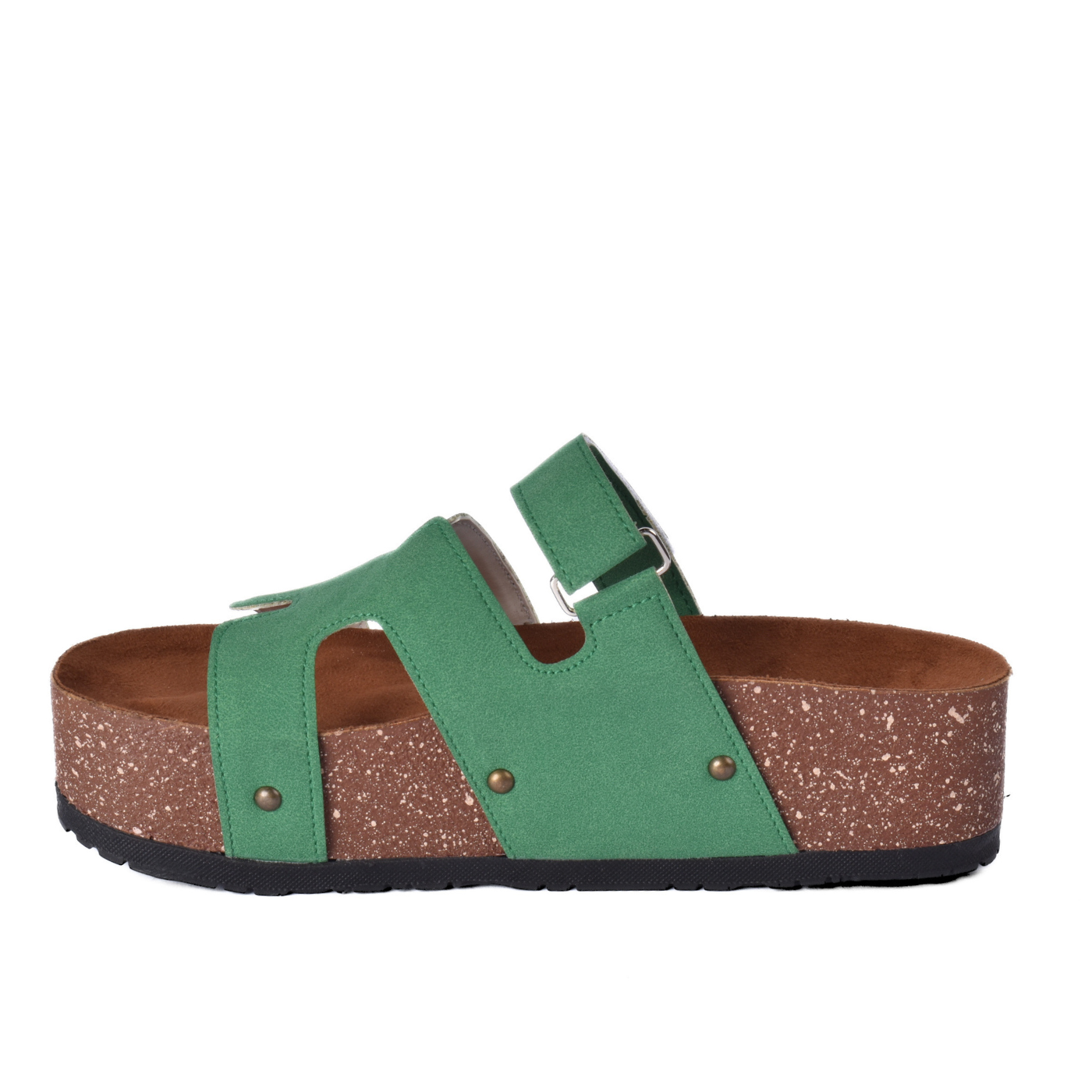 Comfort Cork Sole Triple Strap Slippers