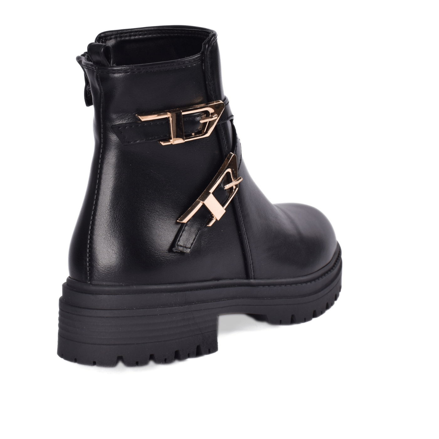 Ankle Boots with Metal Buckle