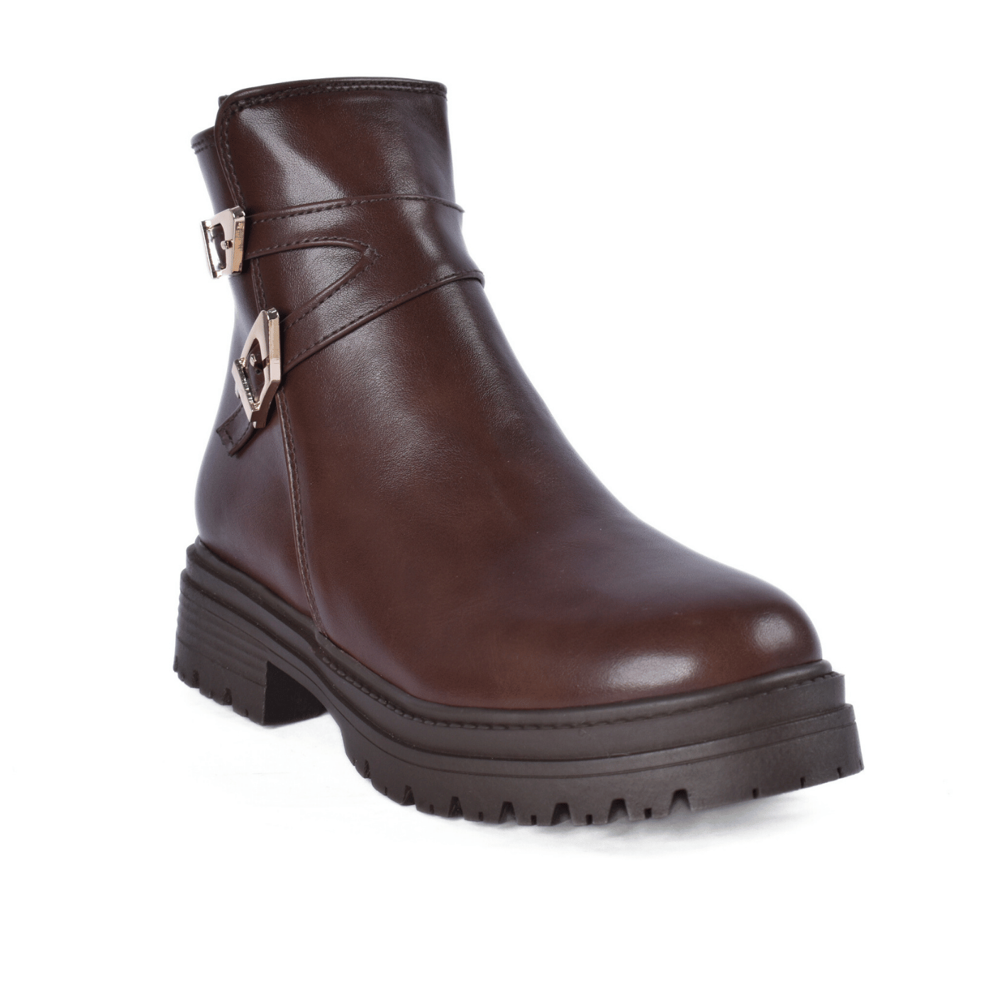 Ankle Boots with Metal Buckle