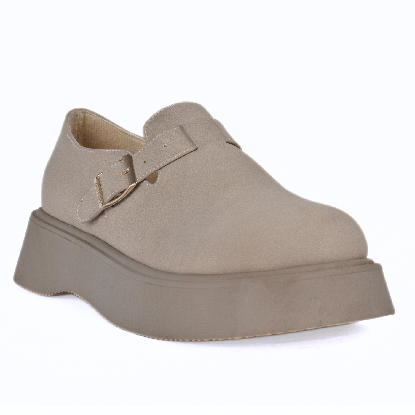 Platform Loafer with Buckle Detail