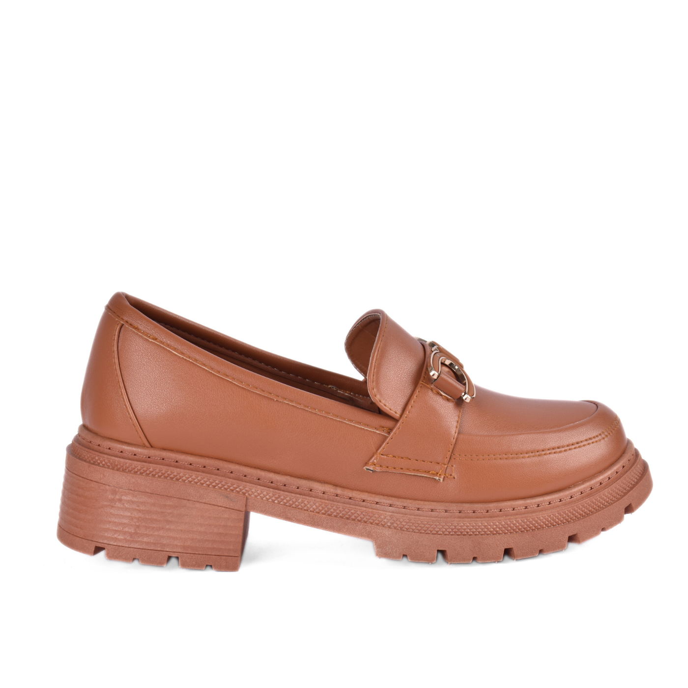 Loafers with Gold Accent