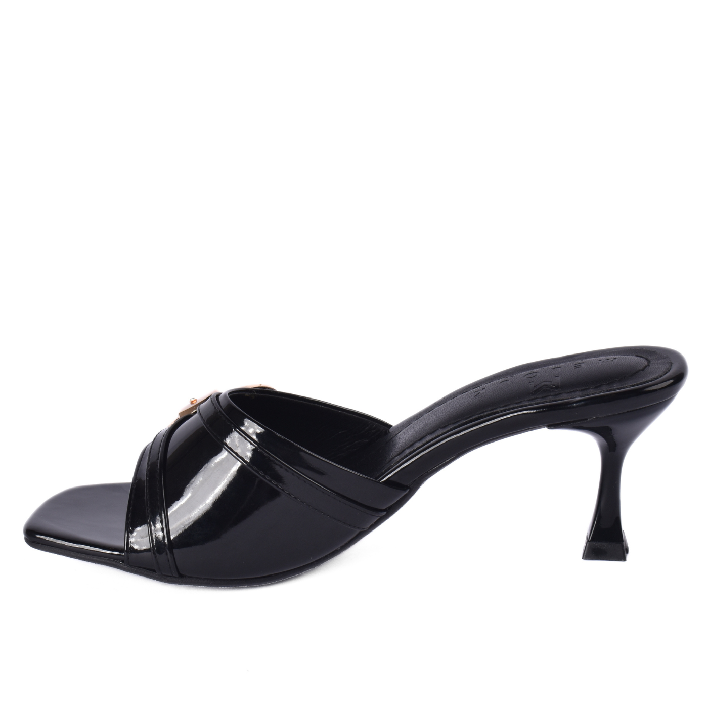 Elegant Patent Buckle Heels