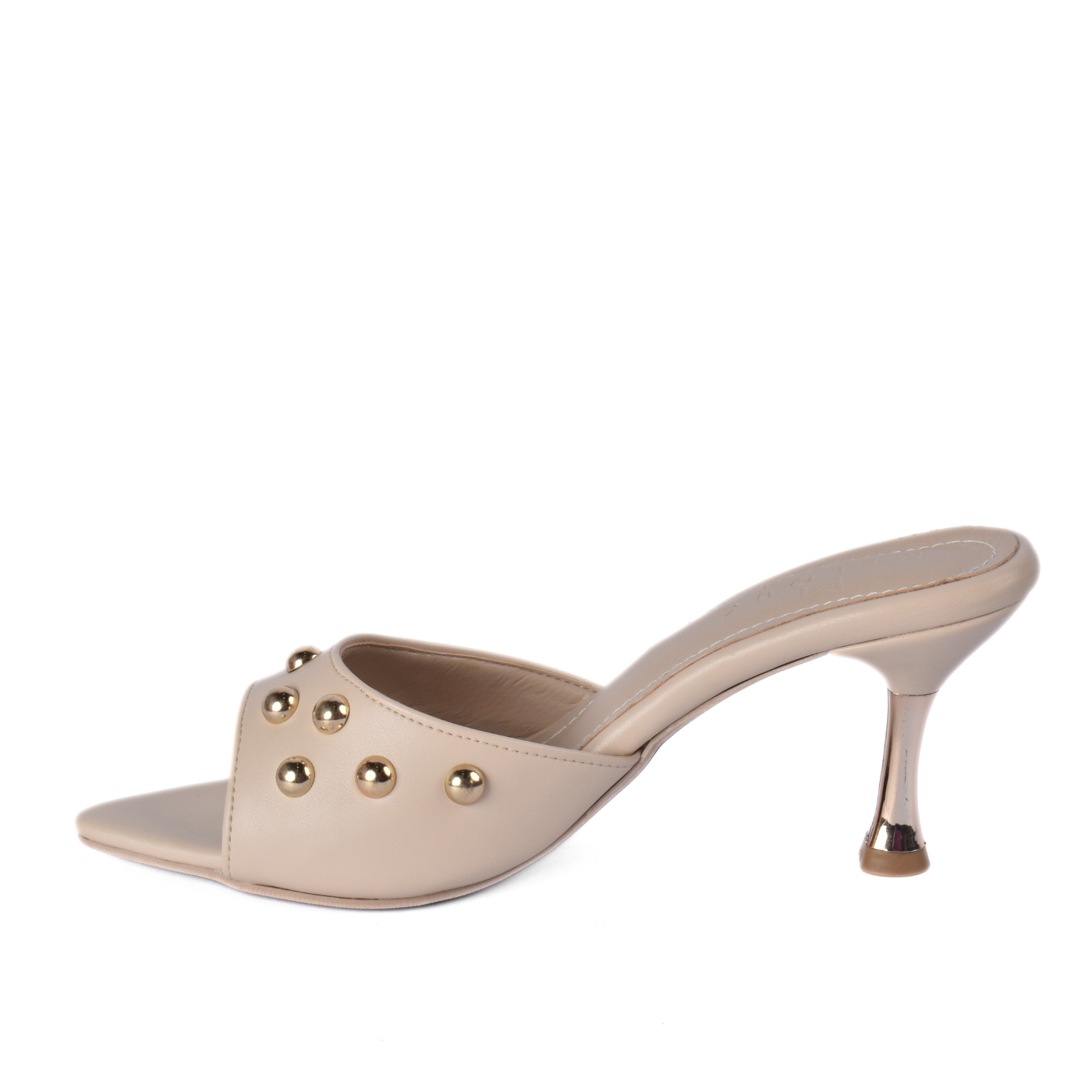 Studded High Heel Mules