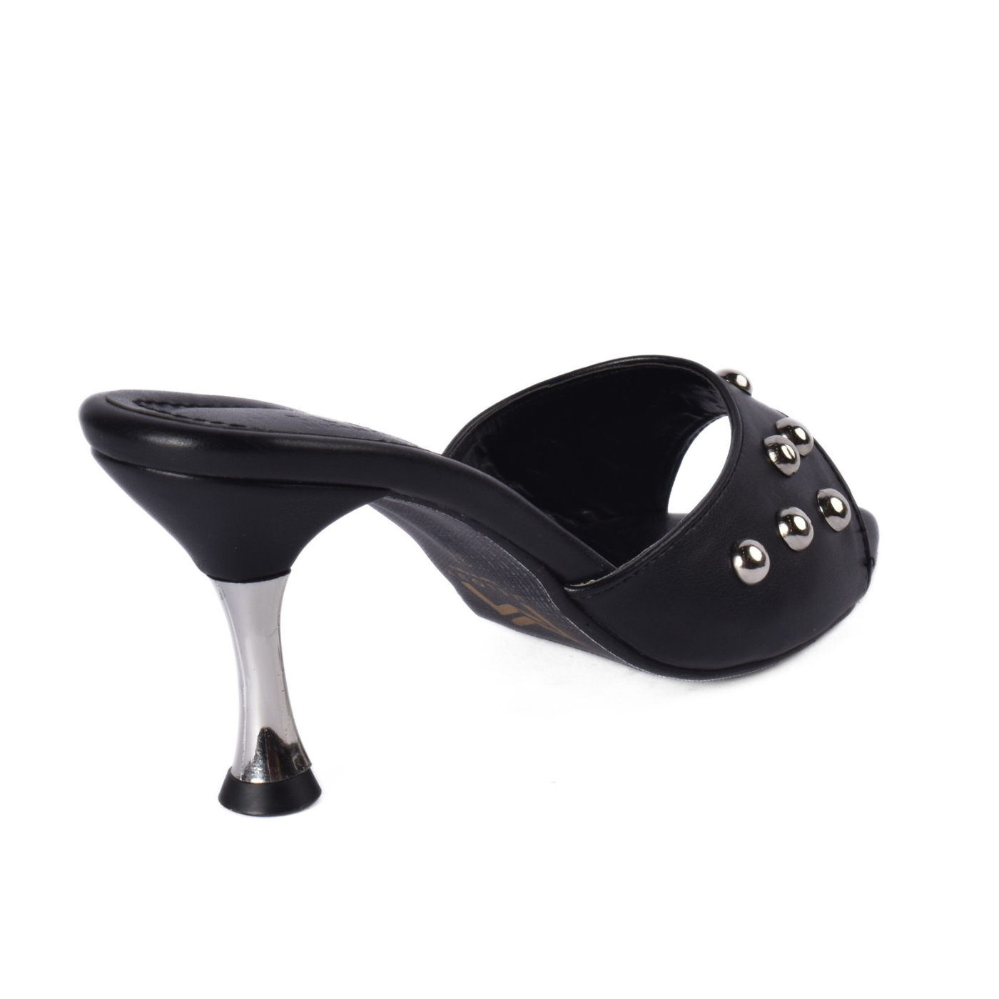 Studded High Heel Mules