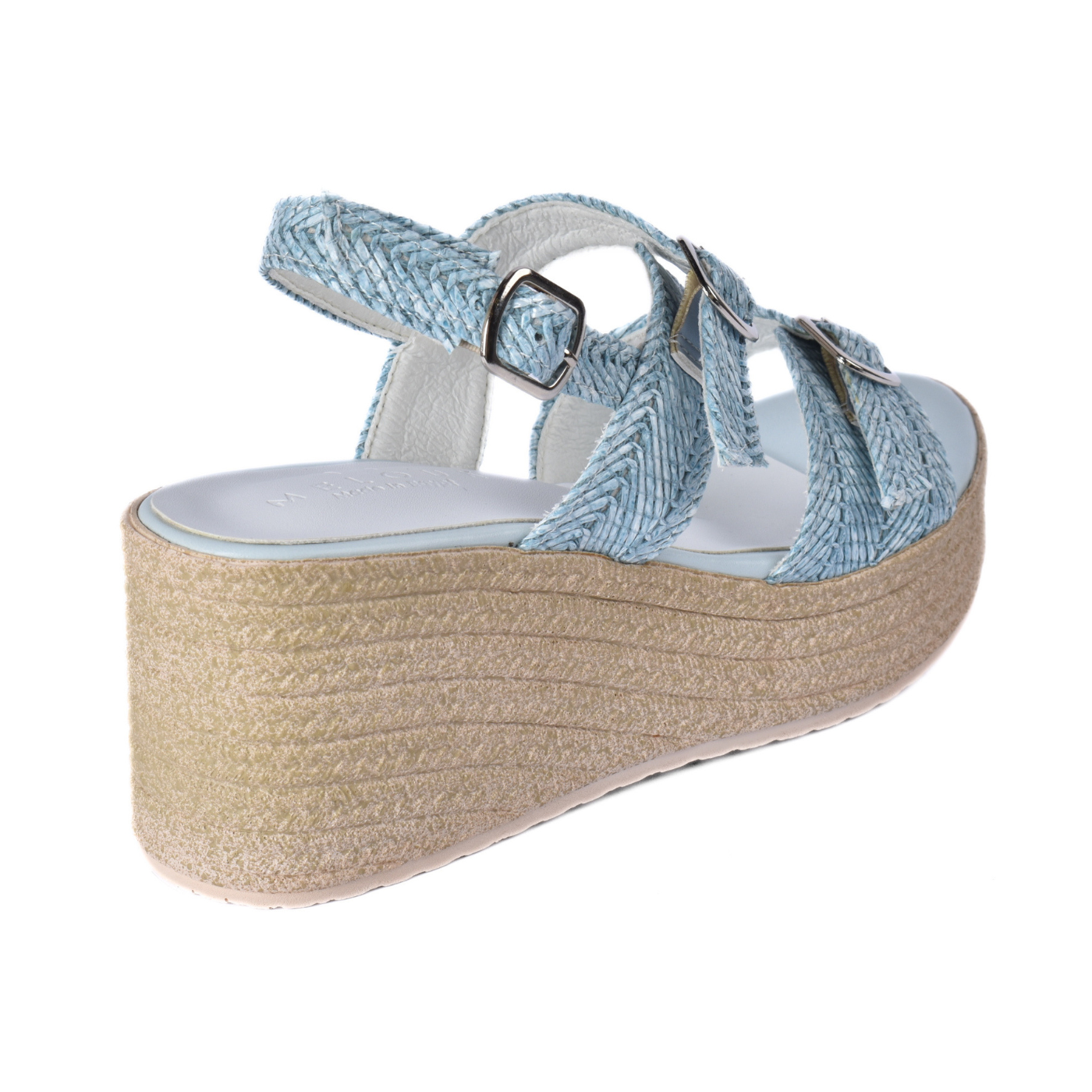 Wedge Sandals with Double Buckle Straps