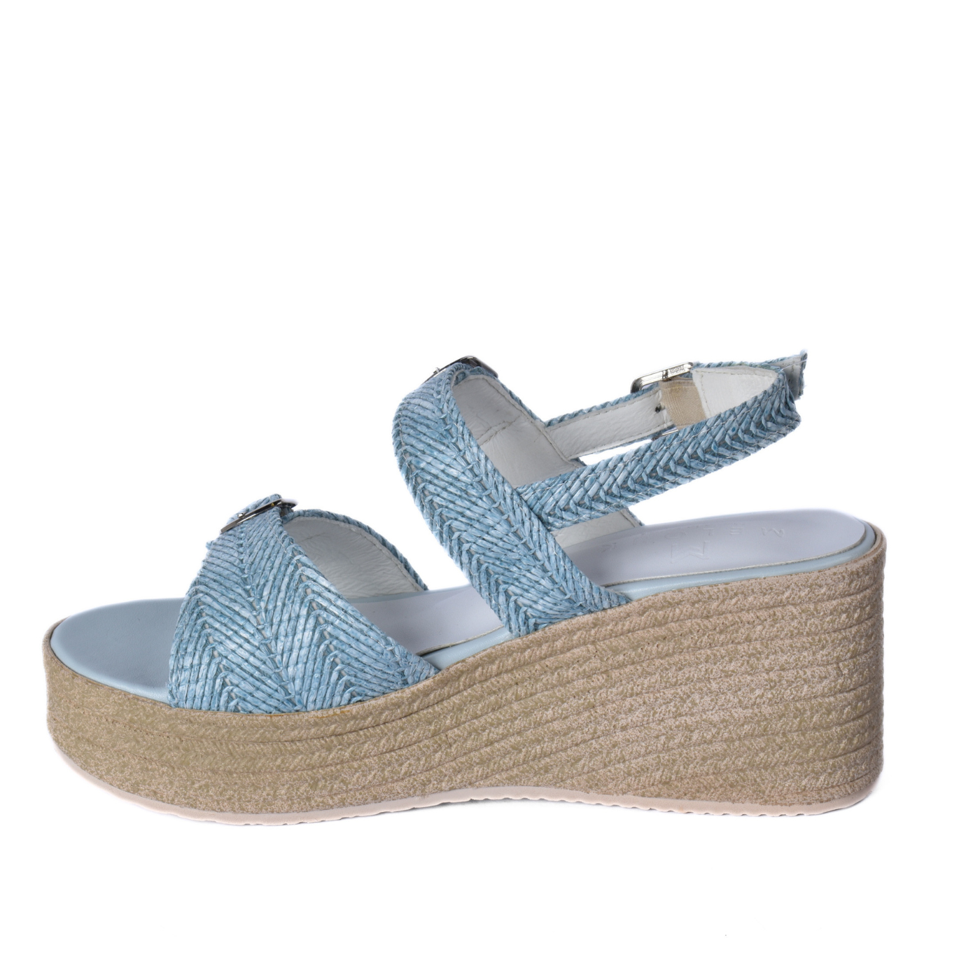 Wedge Sandals with Double Buckle Straps