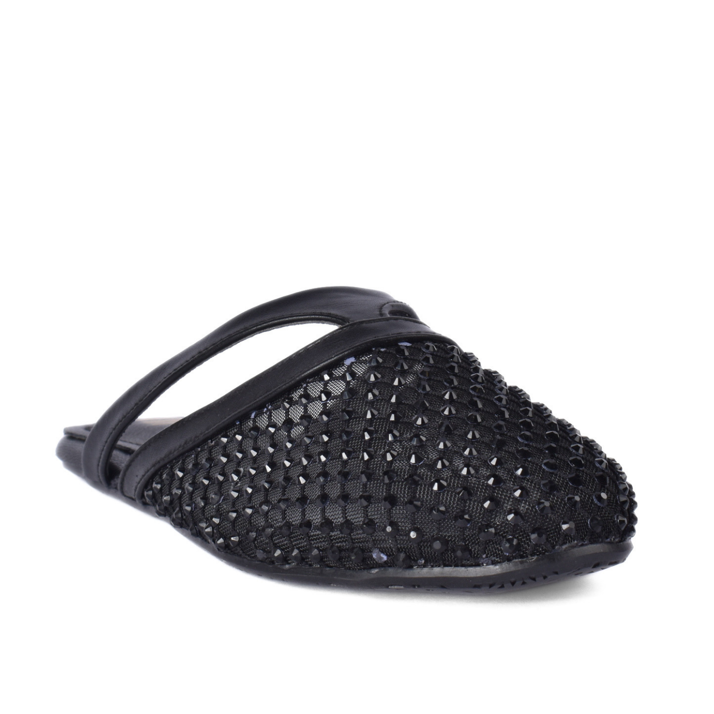 Elegant Simple Flat Slippers Black