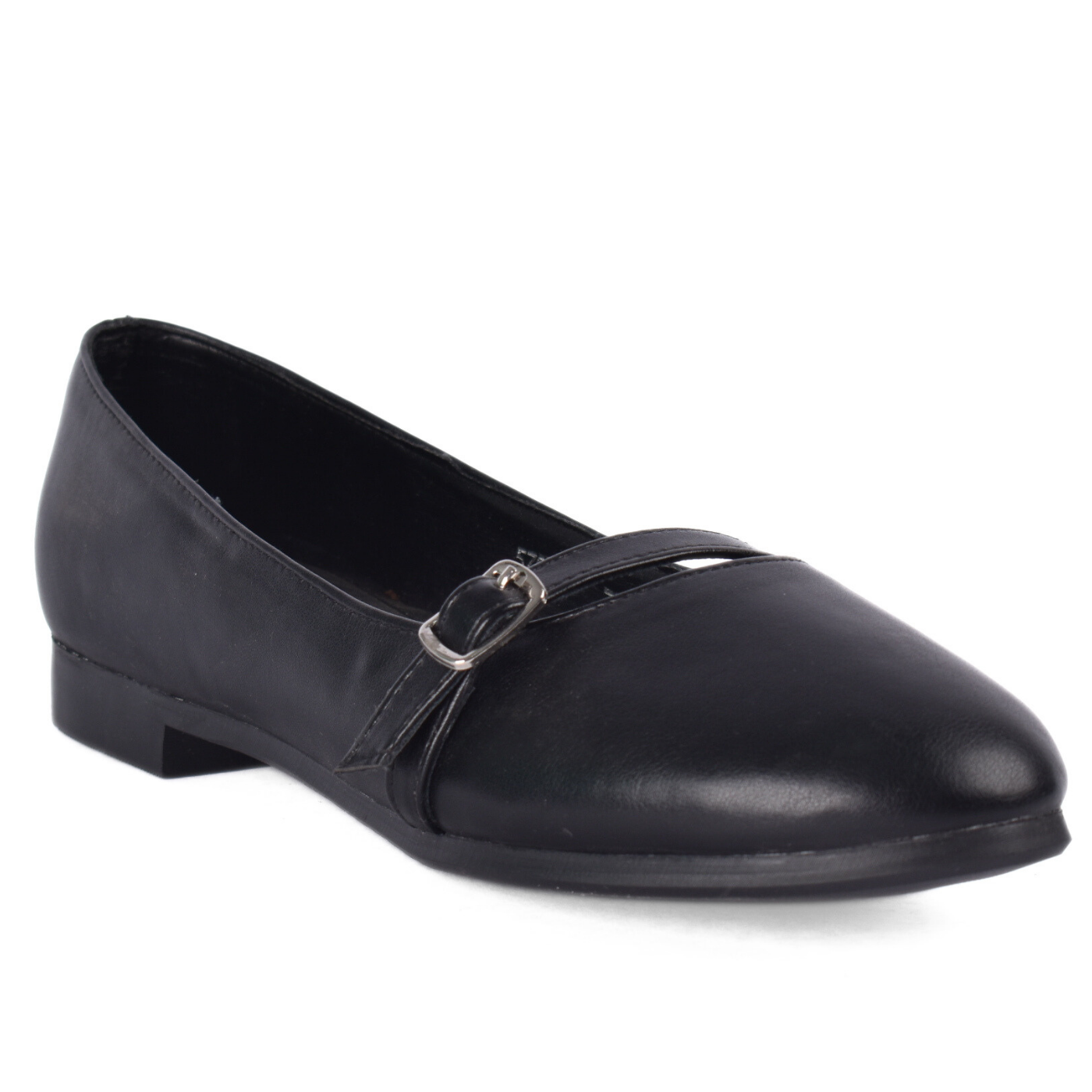 Simple Buckle Flat Shoes