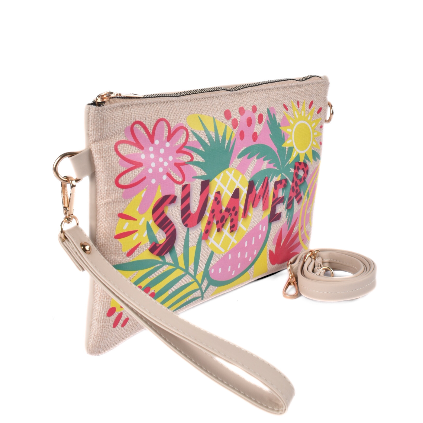 Tropical Summer Print Clutch Melouk