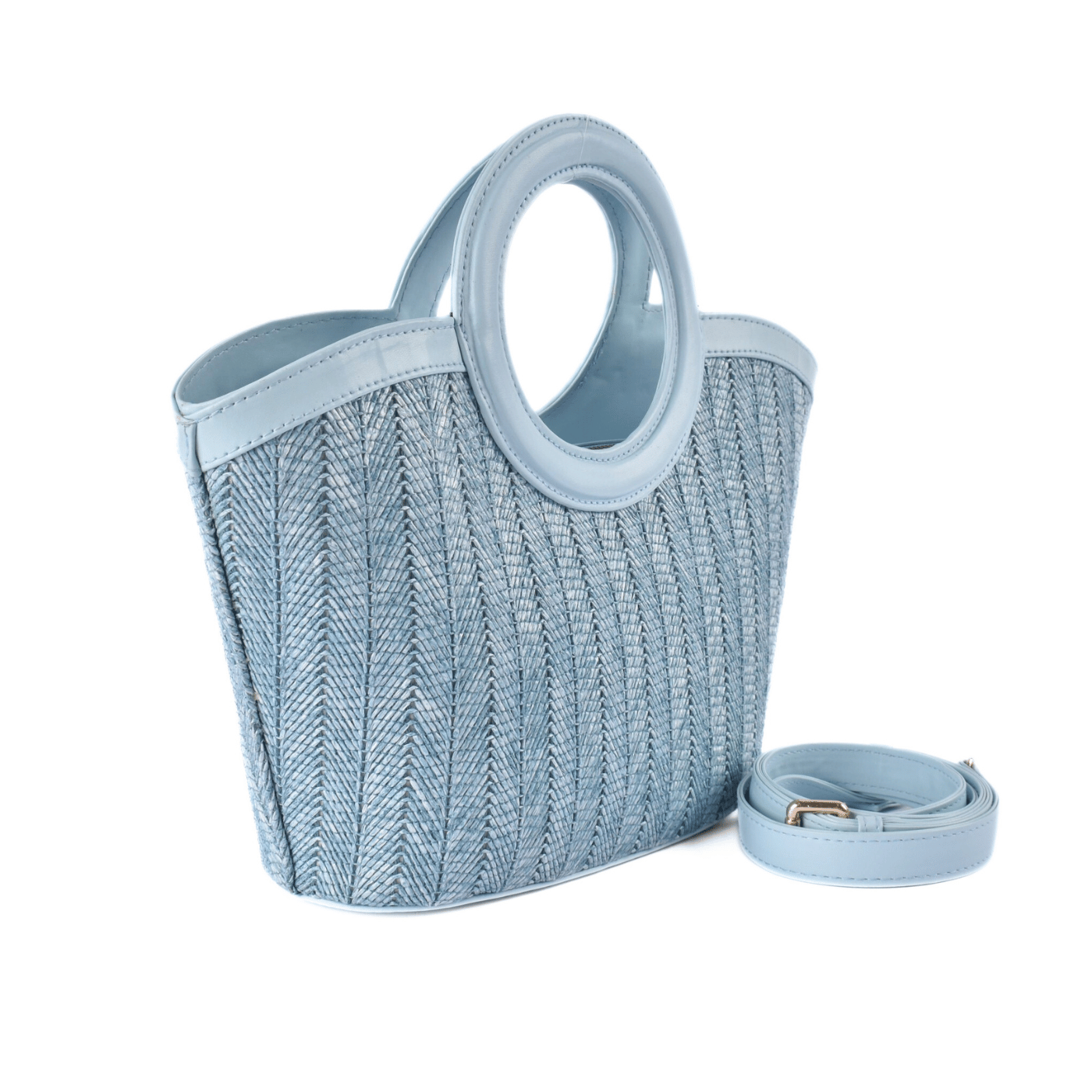 Women’s Woven Straw Tote Bag with Round Handles Melouk