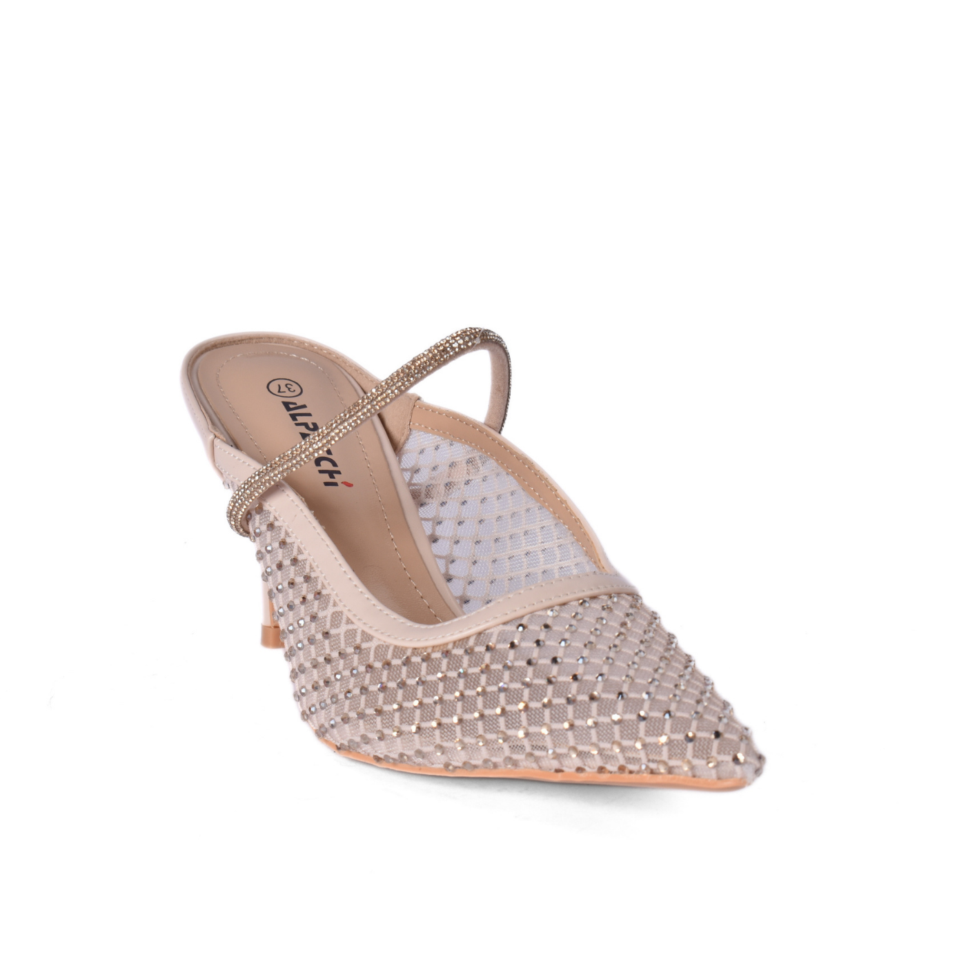 Attractive high-heeled shoes Beige