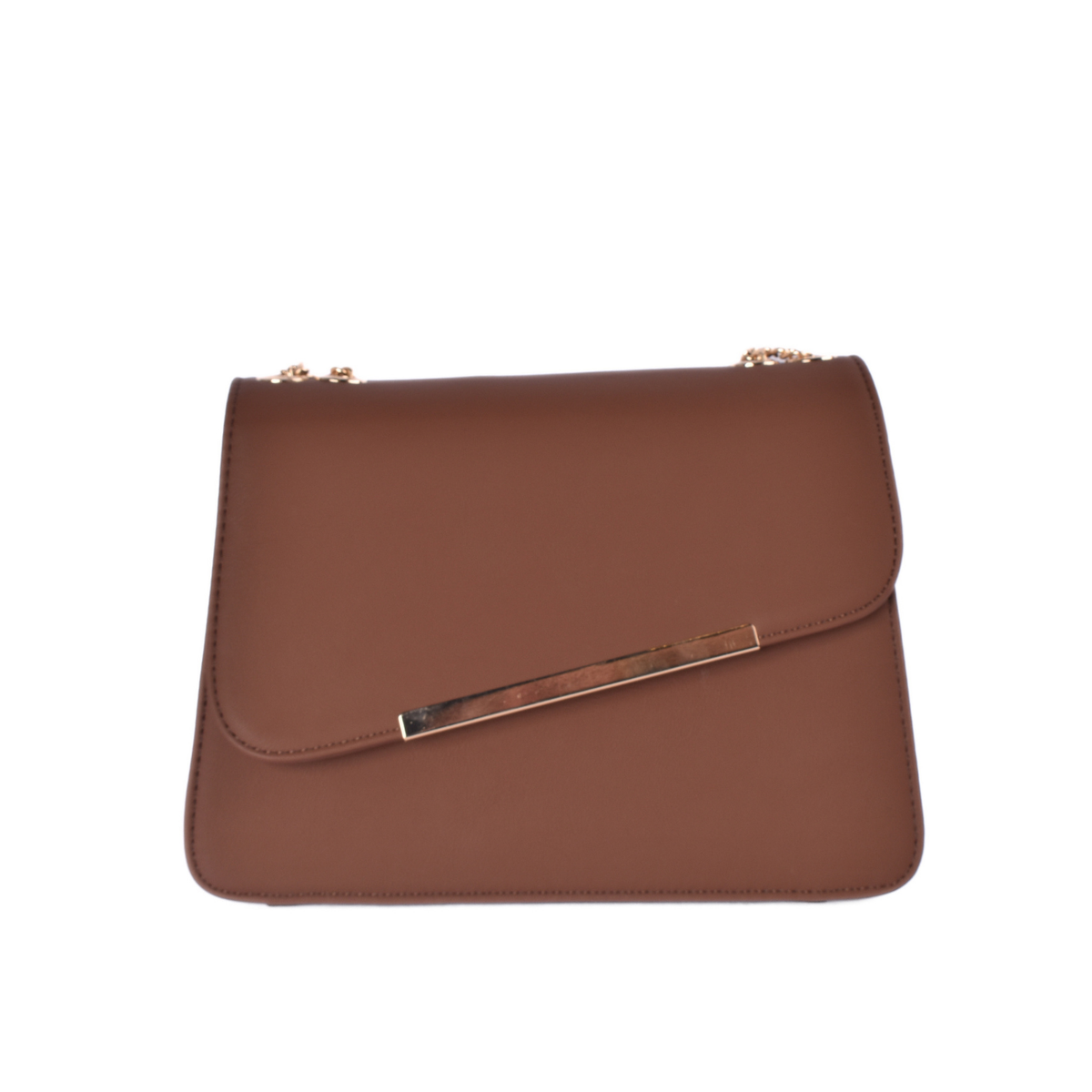 Classic Leather Shoulder Bag Brown