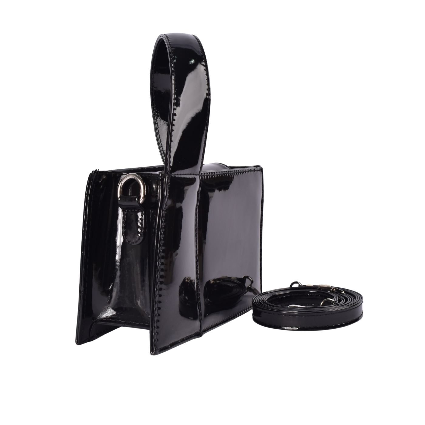 Glossy Statement Cross Body Bag