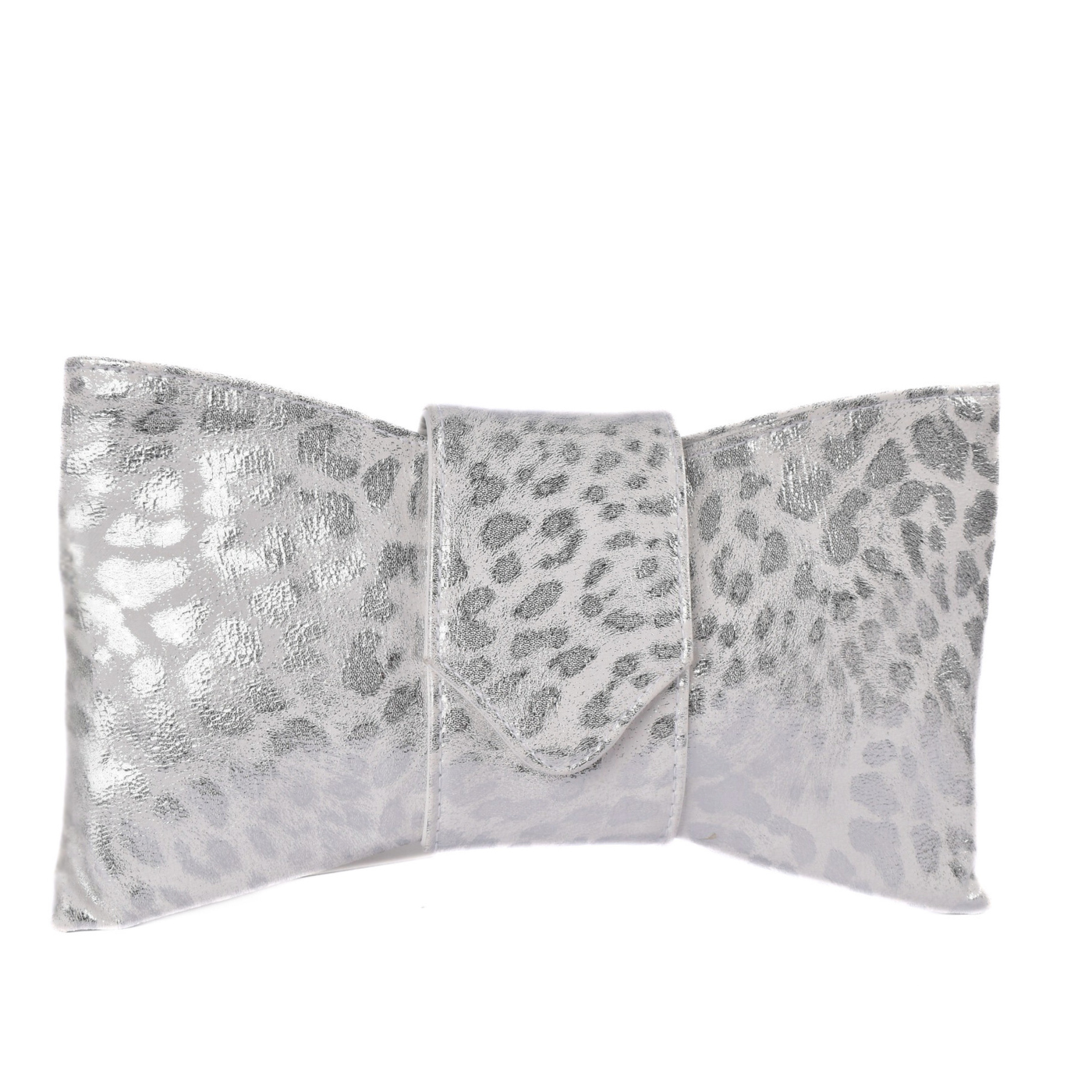 Elegant Bow Shaped Metallic Clutch