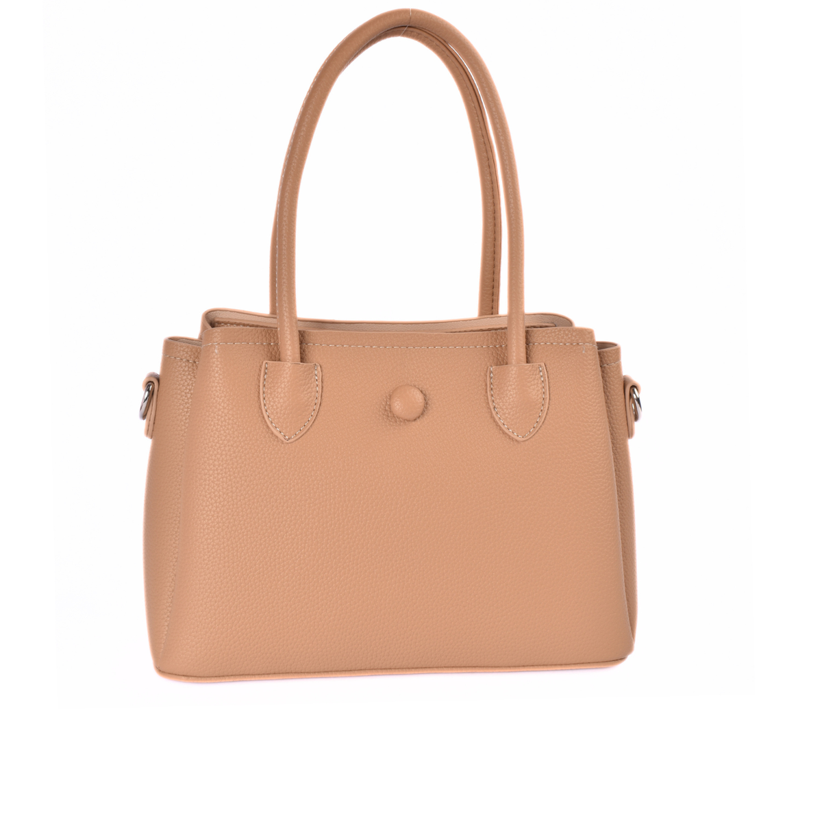 Leather Tote with Decorative Scarf