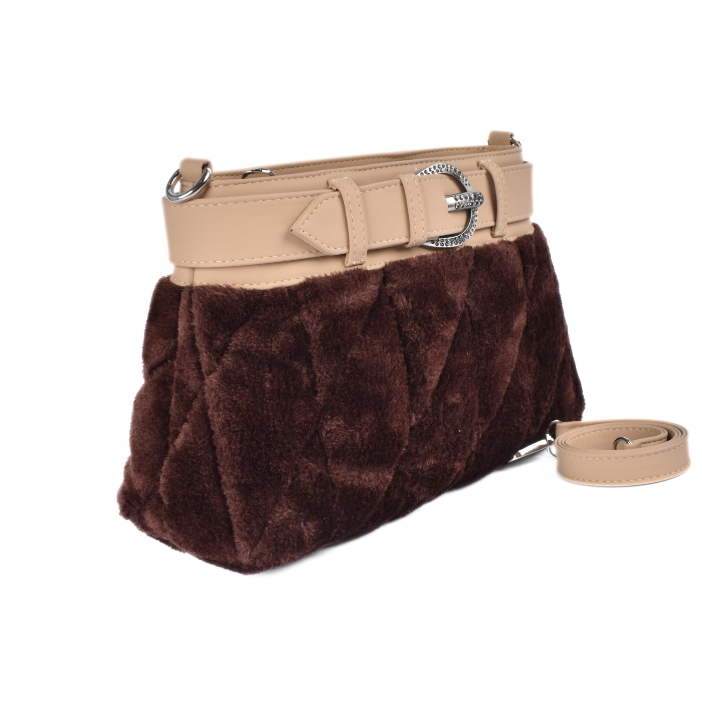 Trandy Bag with Plush Fur Design