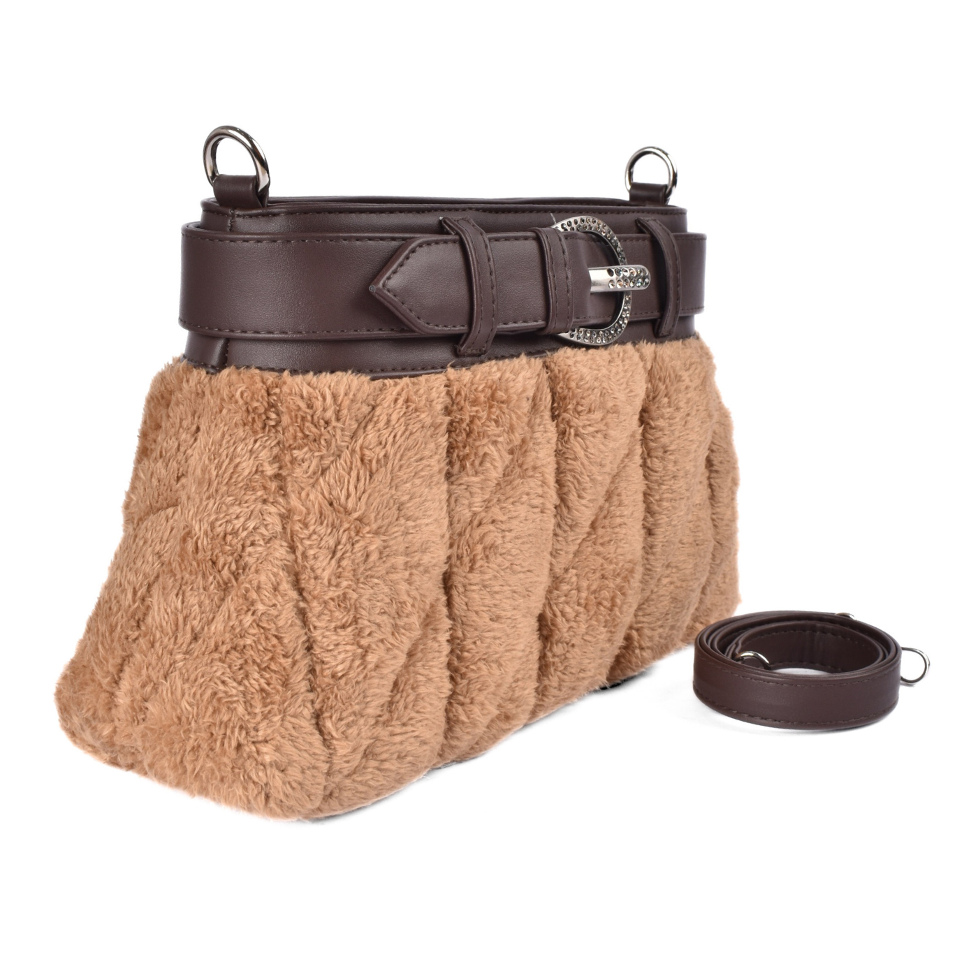 Trandy Bag with Plush Fur Design