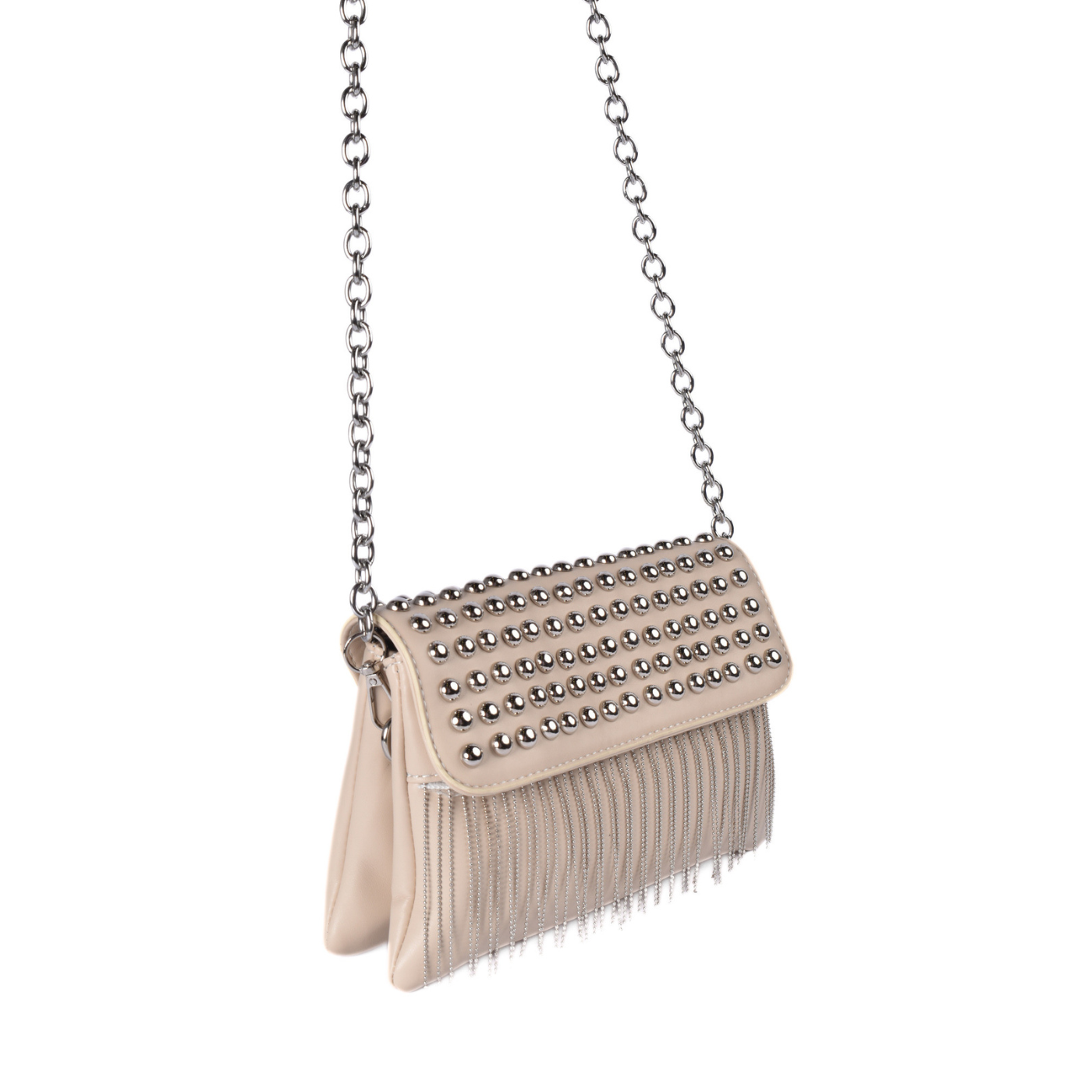 Studded Fringe Shoulder Bag