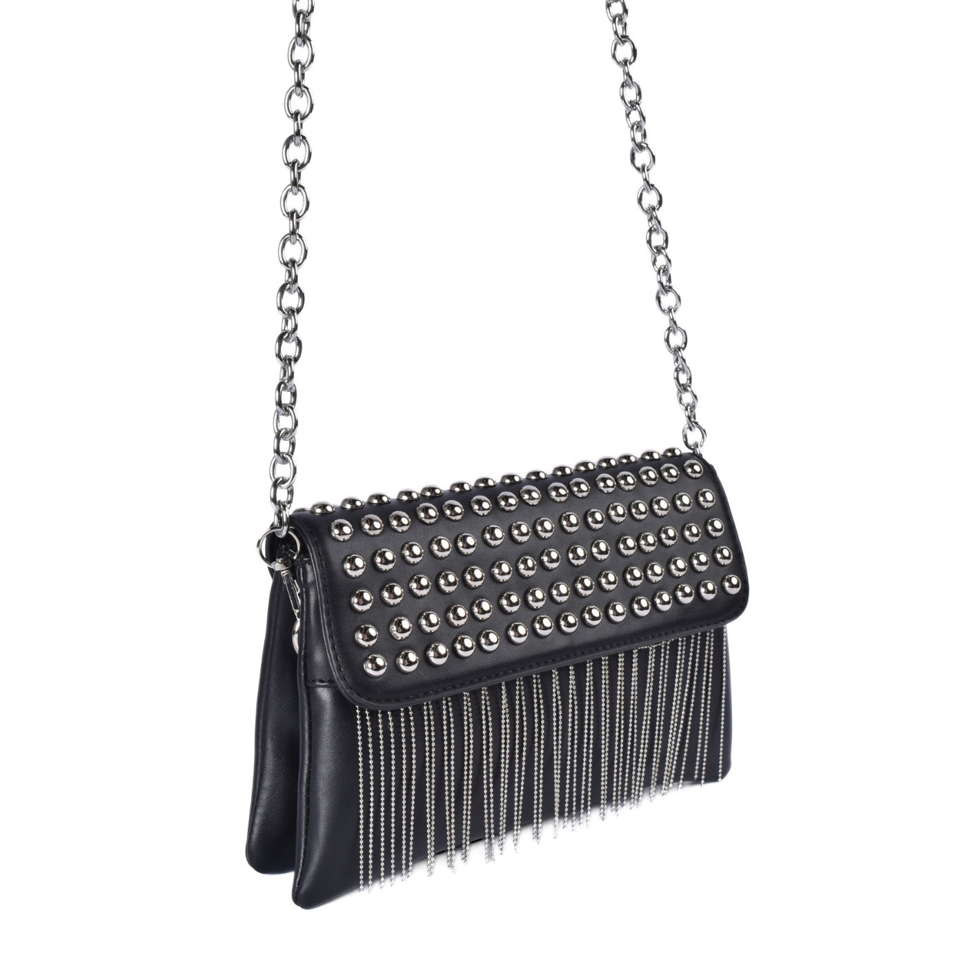 Studded Fringe Shoulder Bag