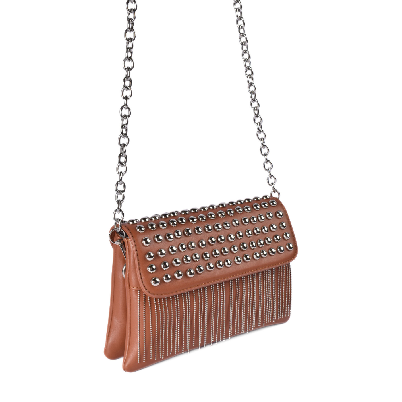 Studded Fringe Shoulder Bag