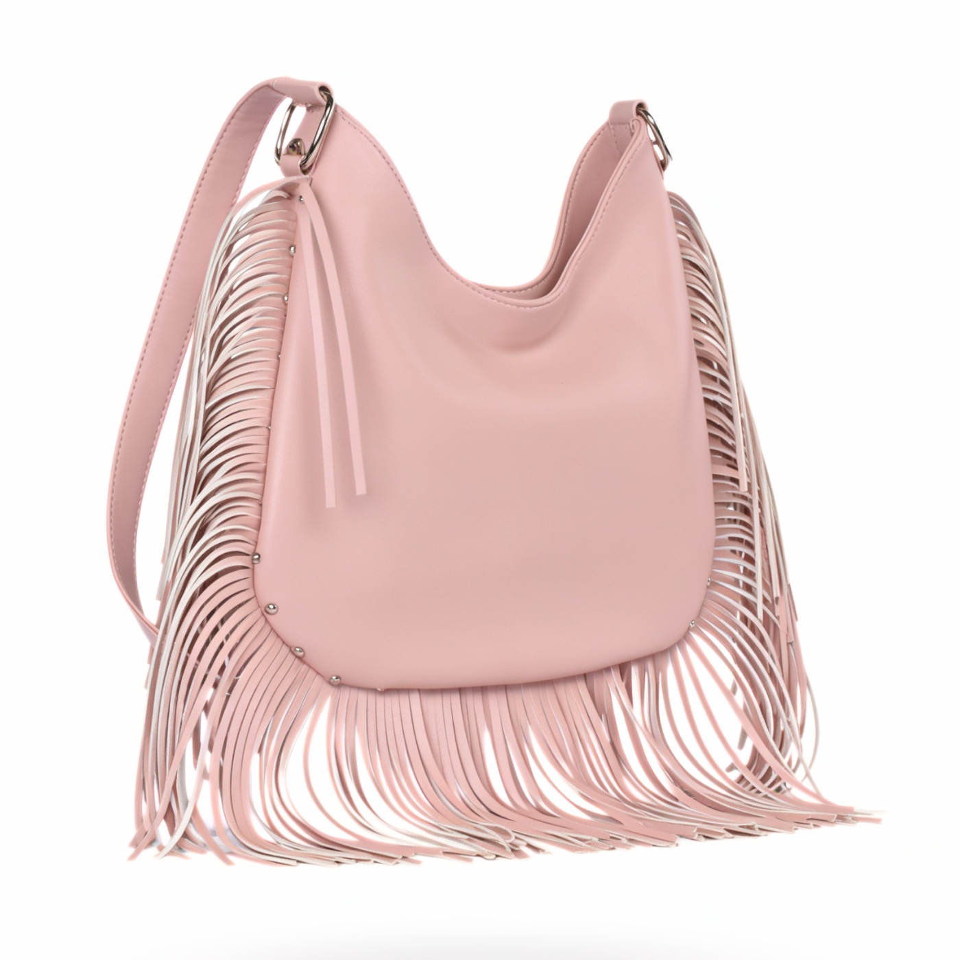 Soft Leather Fringe Hobo Bag
