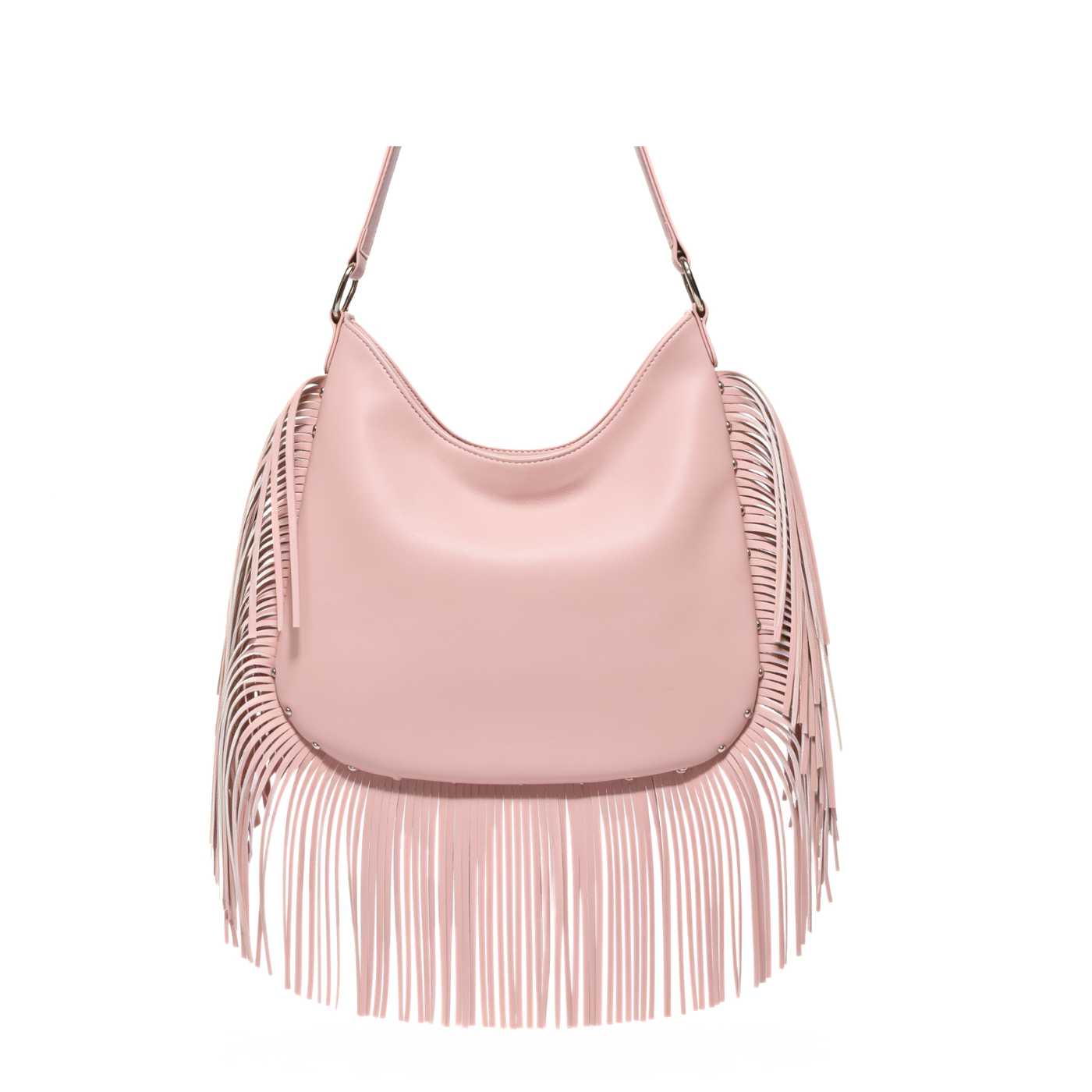 Soft Leather Fringe Hobo Bag