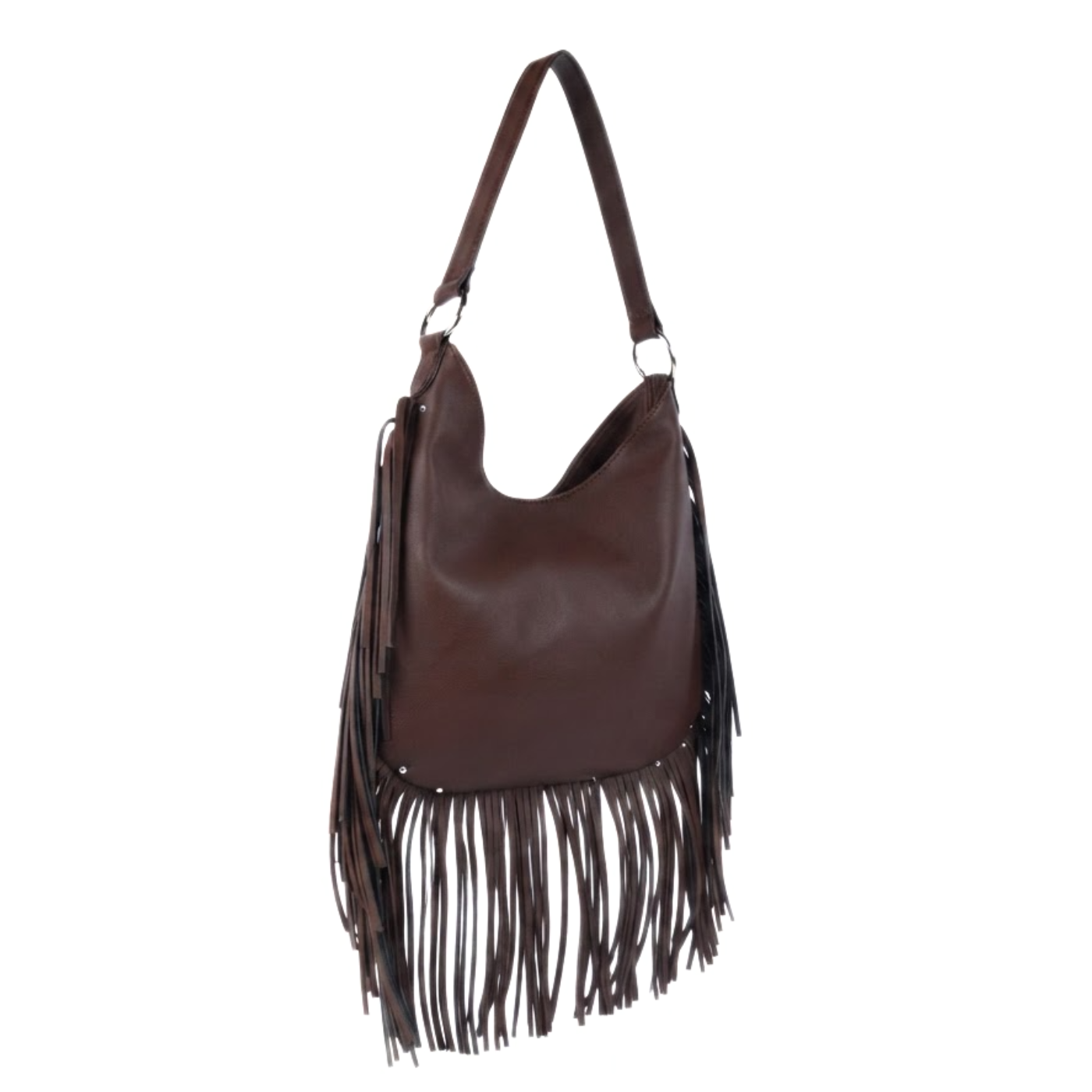 Soft Leather Fringe Hobo Bag