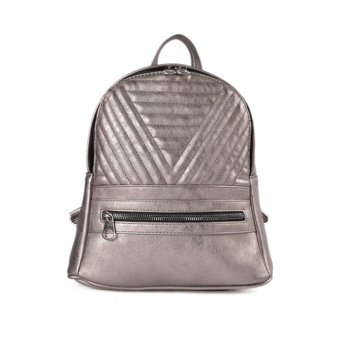 Fashionable Zipper Backpack Gray Melouk