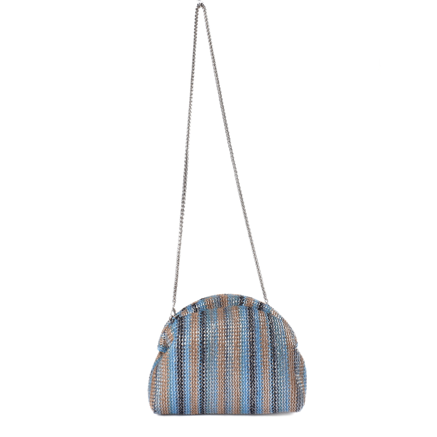 Colorful Woven Clutch with Chain Strap Melouk