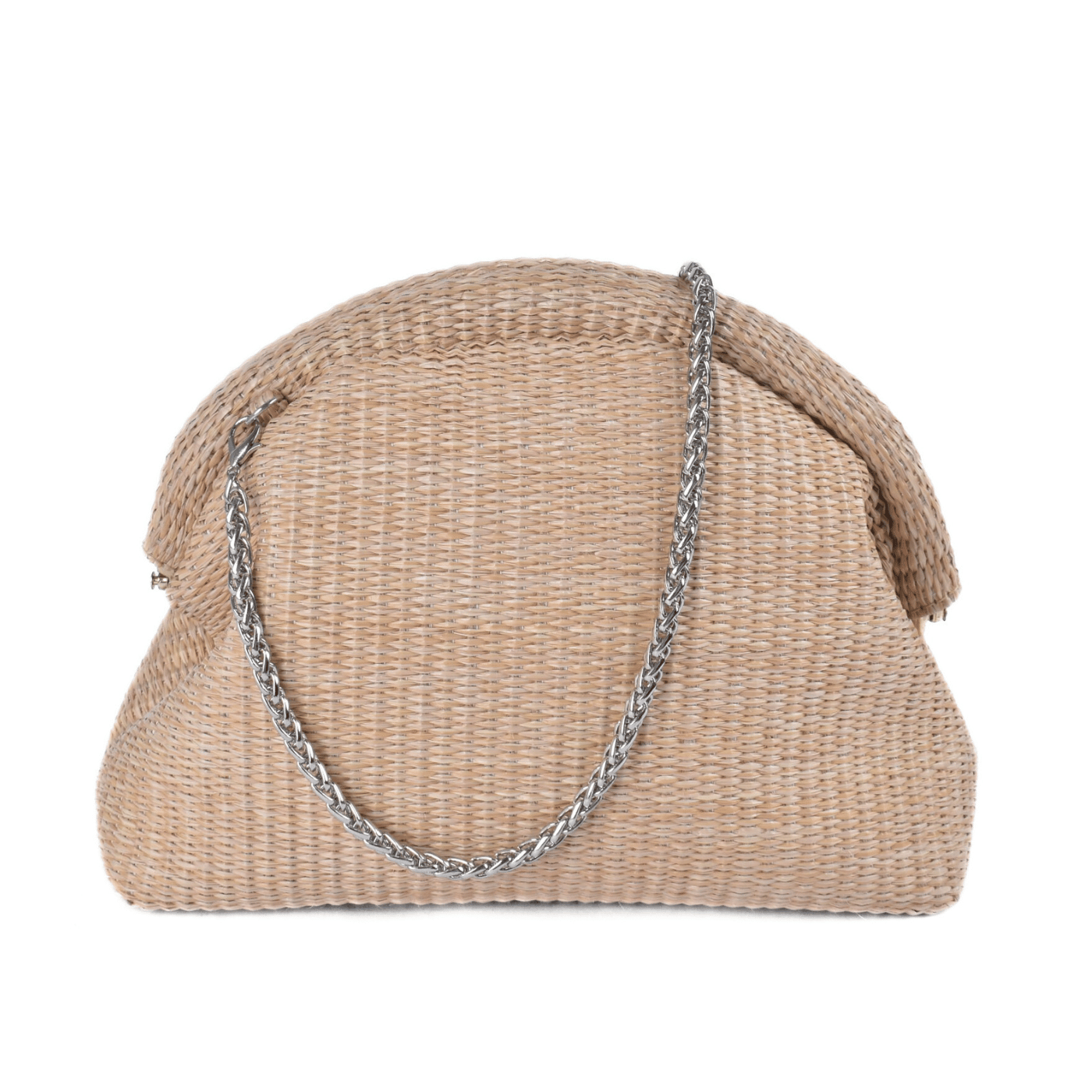 Colorful Woven Clutch with Chain Strap Melouk