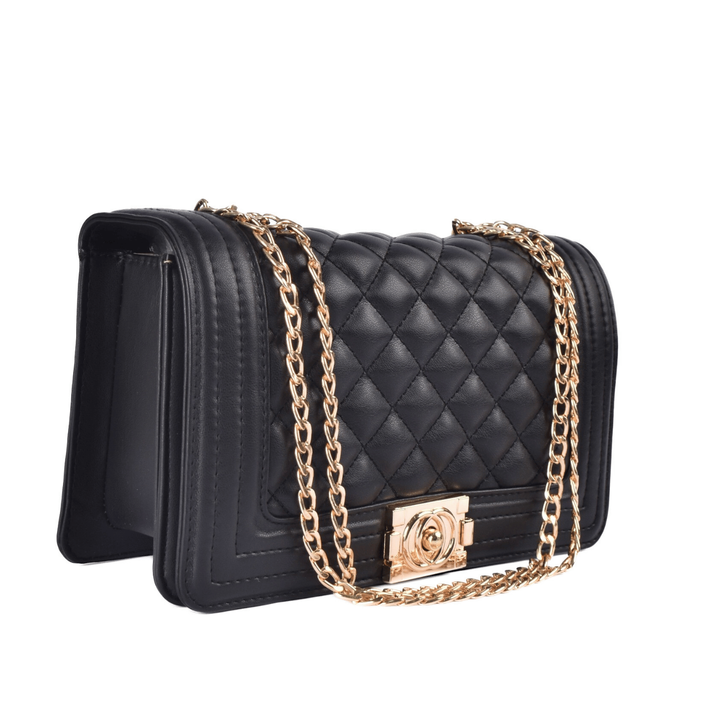Lined Leather Shoulder Bag Melouk
