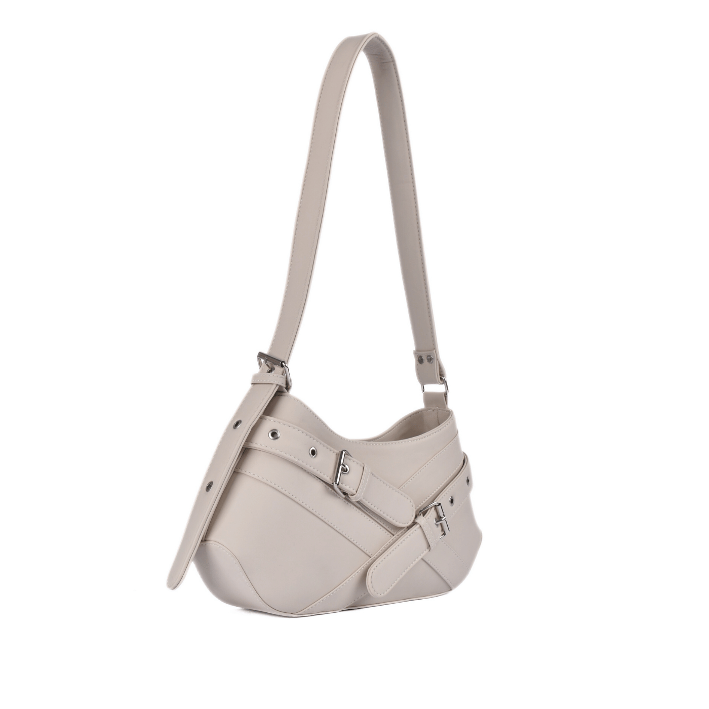 Leather casual shoulder bag with Buckle details Melouk