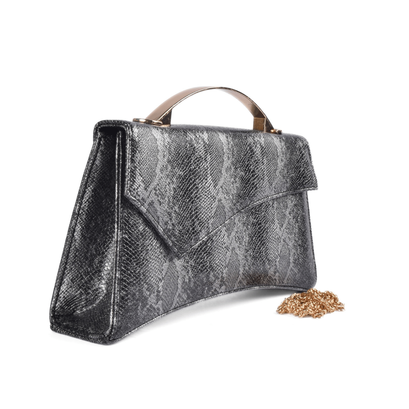 Compact Clutch Bag with Metal Grip Melouk