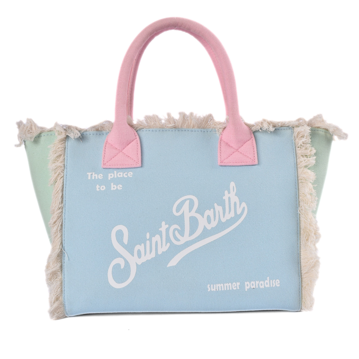Canvas Tote Bag Summer Paradise Light Blue Melouk