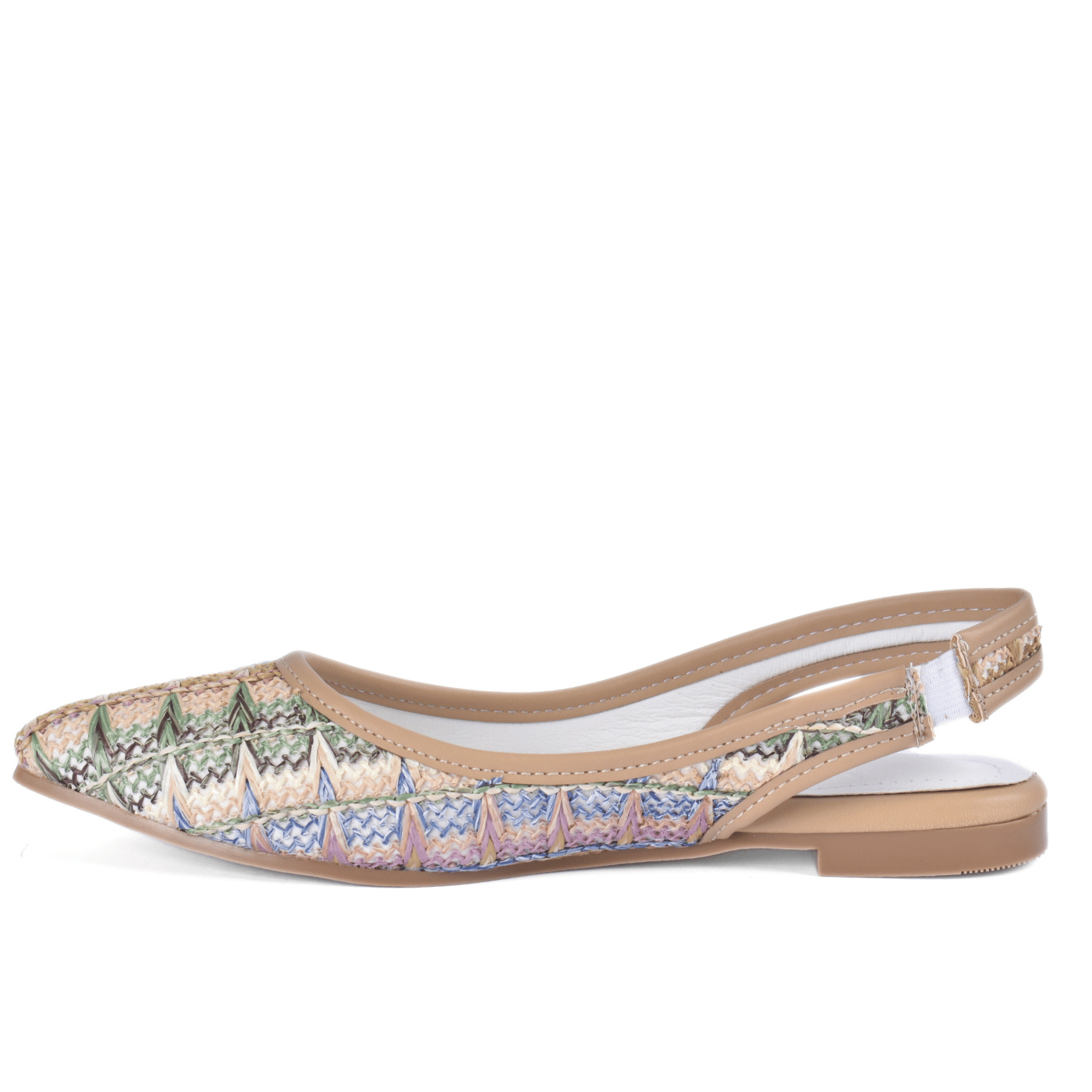 Colorful Summer Slip-On Flats with Woven Detail Melouk