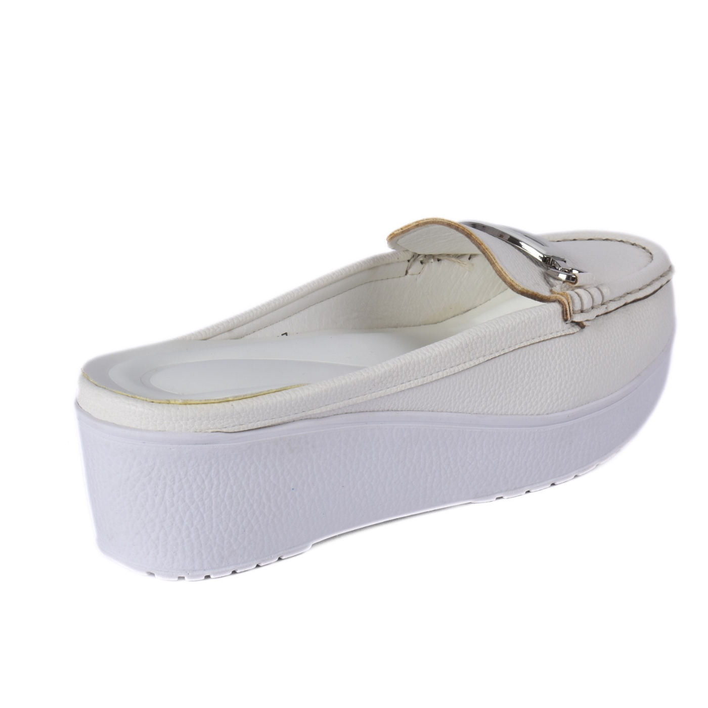 Platform Mule Loafer with Metal Detail