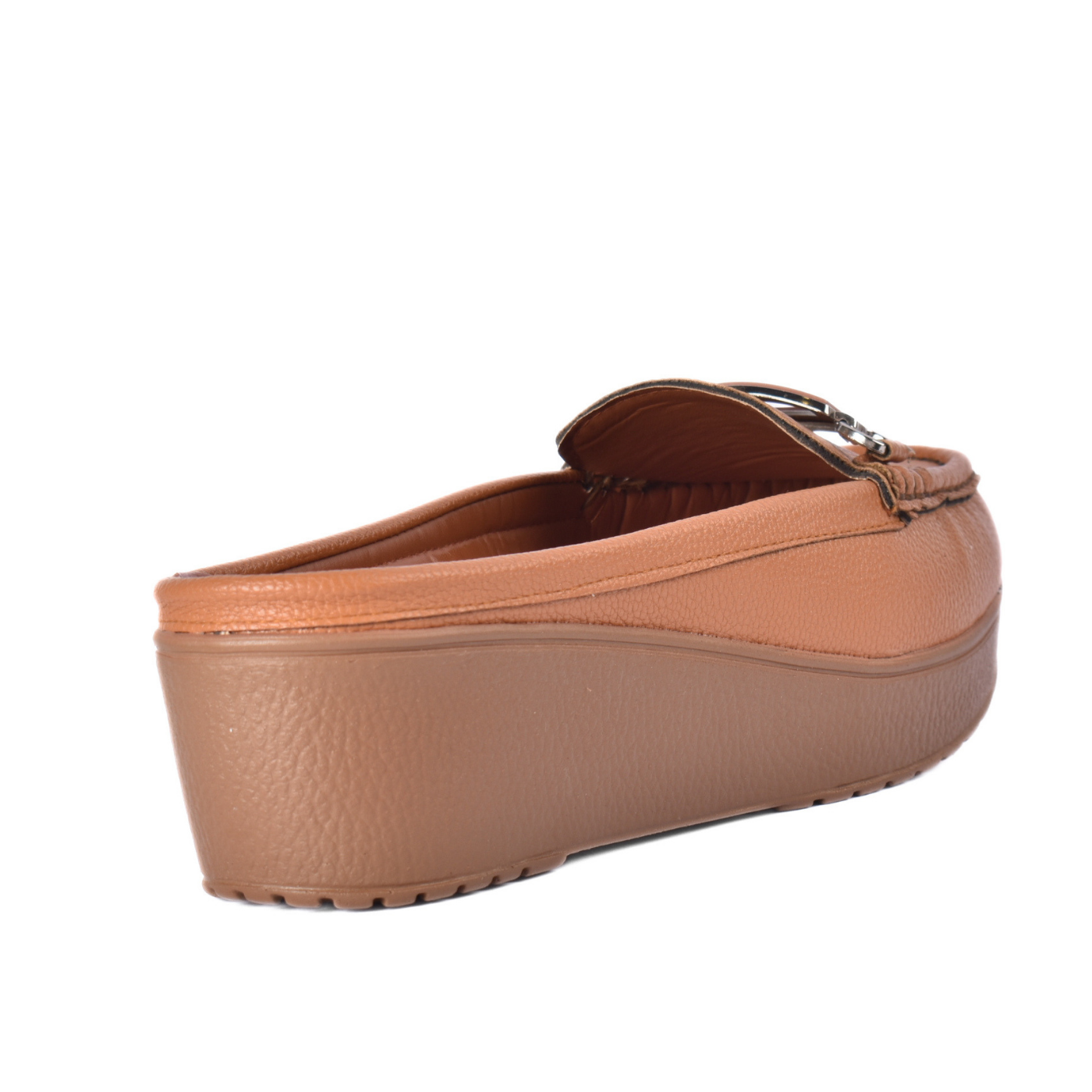 Platform Mule Loafer with Metal Detail