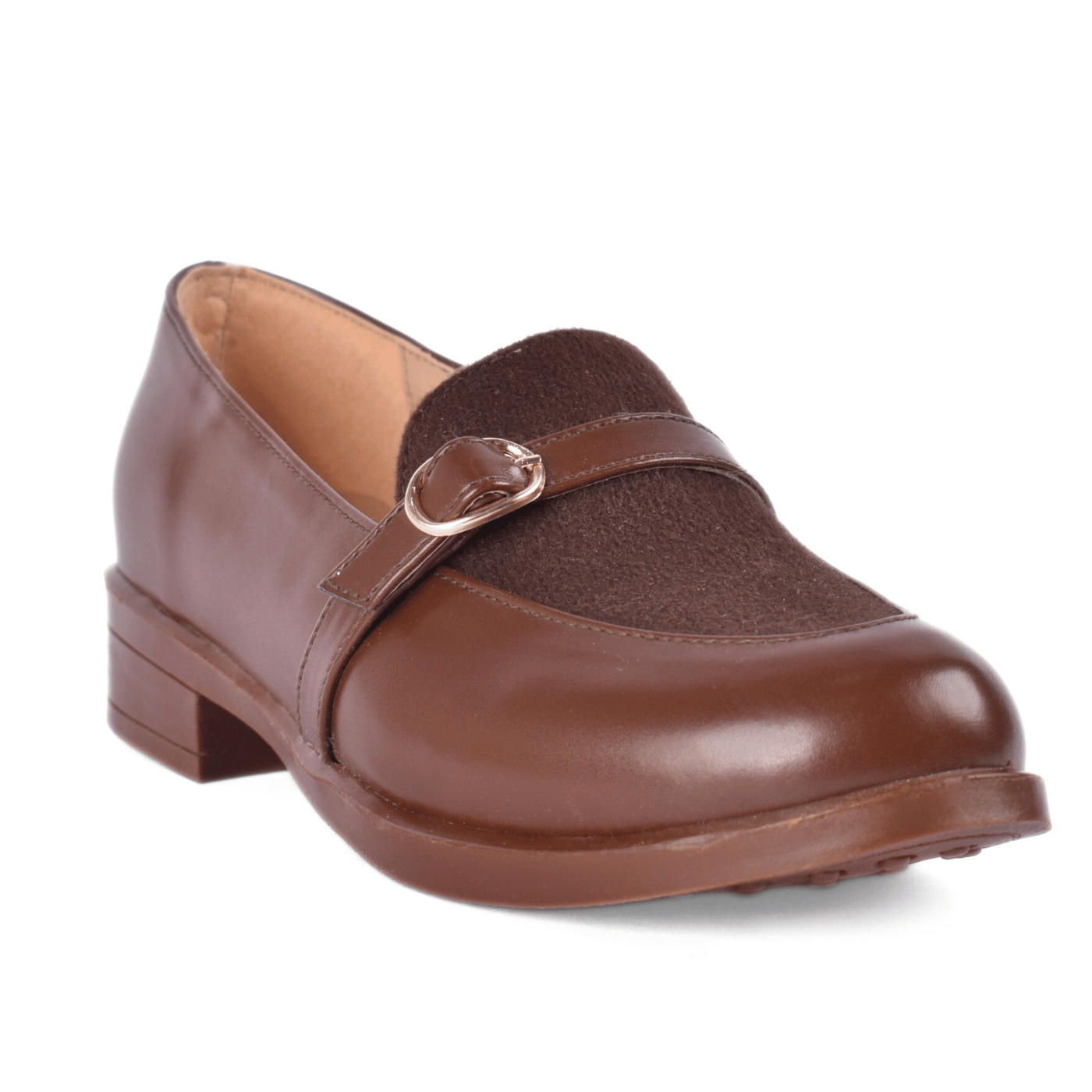 Minimal Wedge Casual Shoes Brown