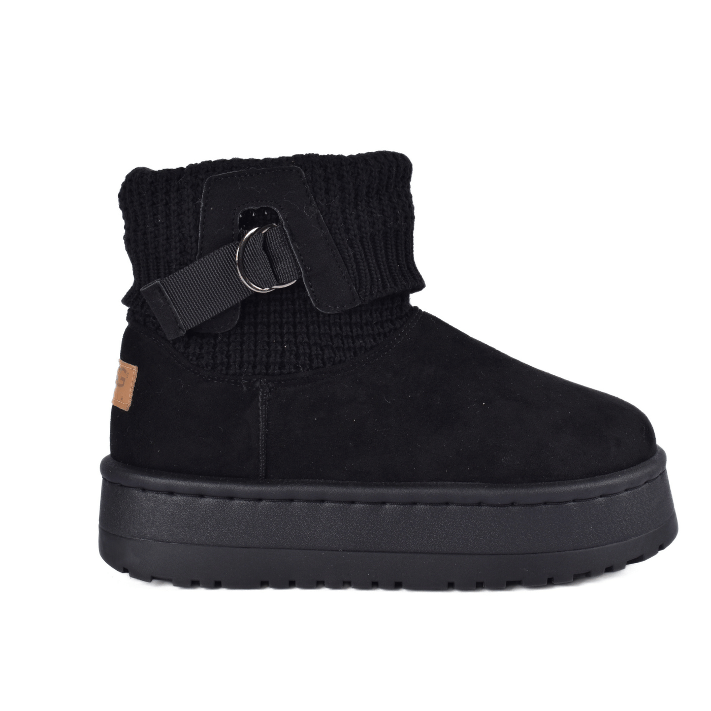 Suede Clog with Contrast Stitch Detail