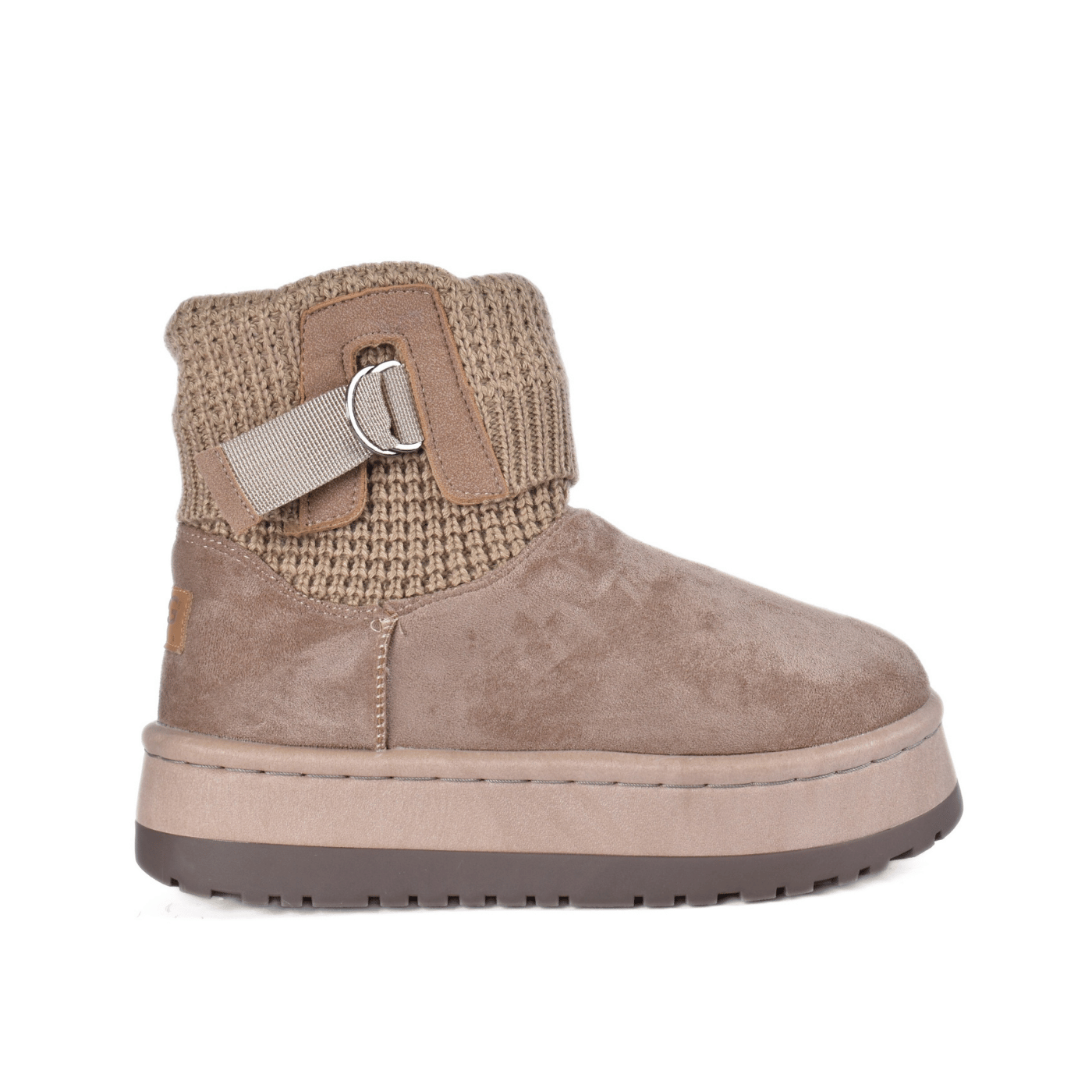 Suede Clog with Contrast Stitch Detail