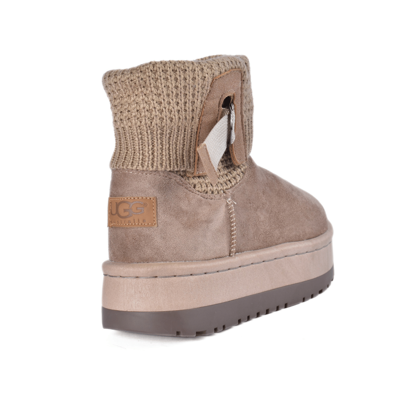 Suede Clog with Contrast Stitch Detail