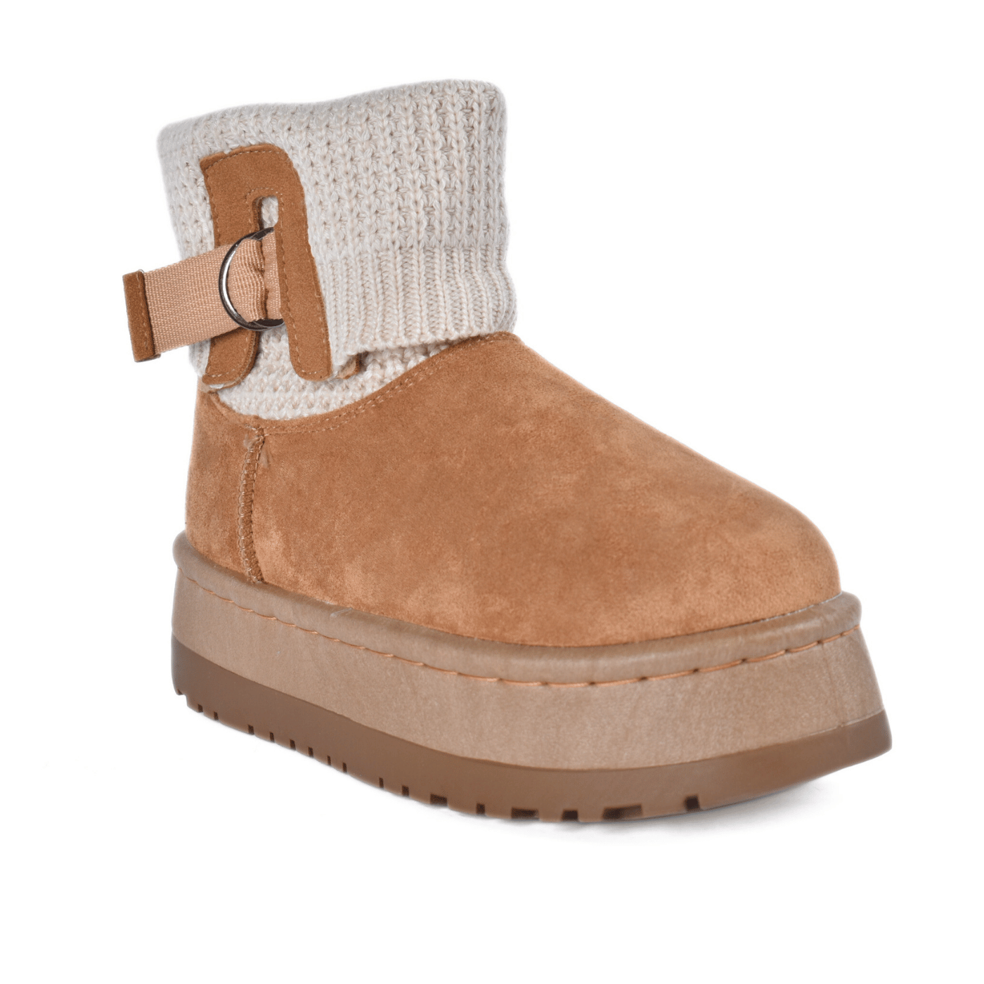 Suede Clog with Contrast Stitch Detail