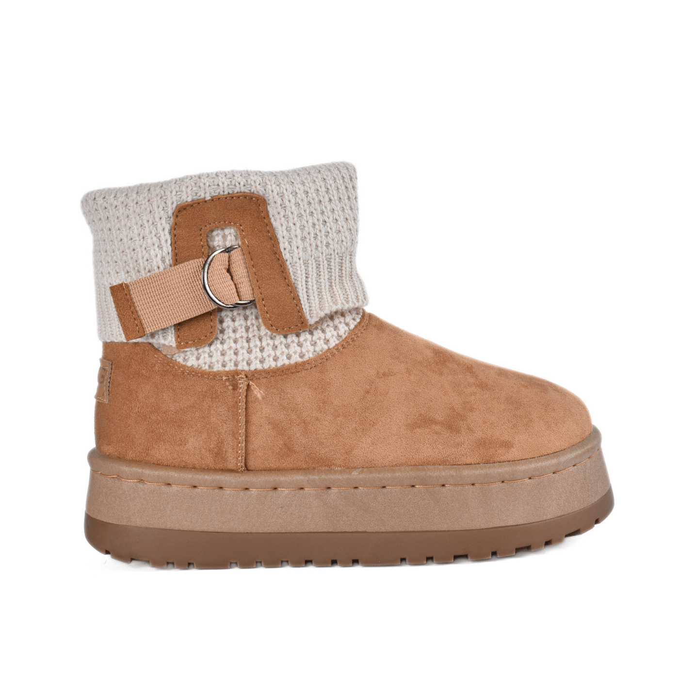 Suede Clog with Contrast Stitch Detail