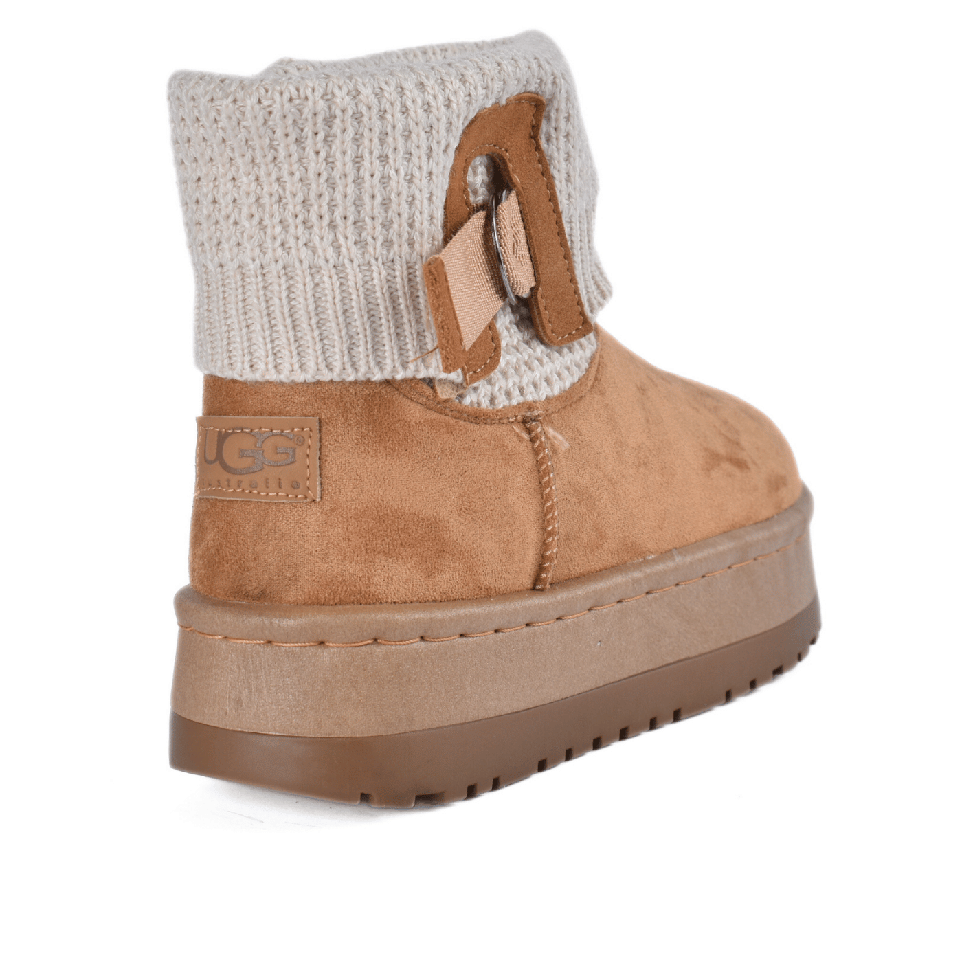 Suede Clog with Contrast Stitch Detail